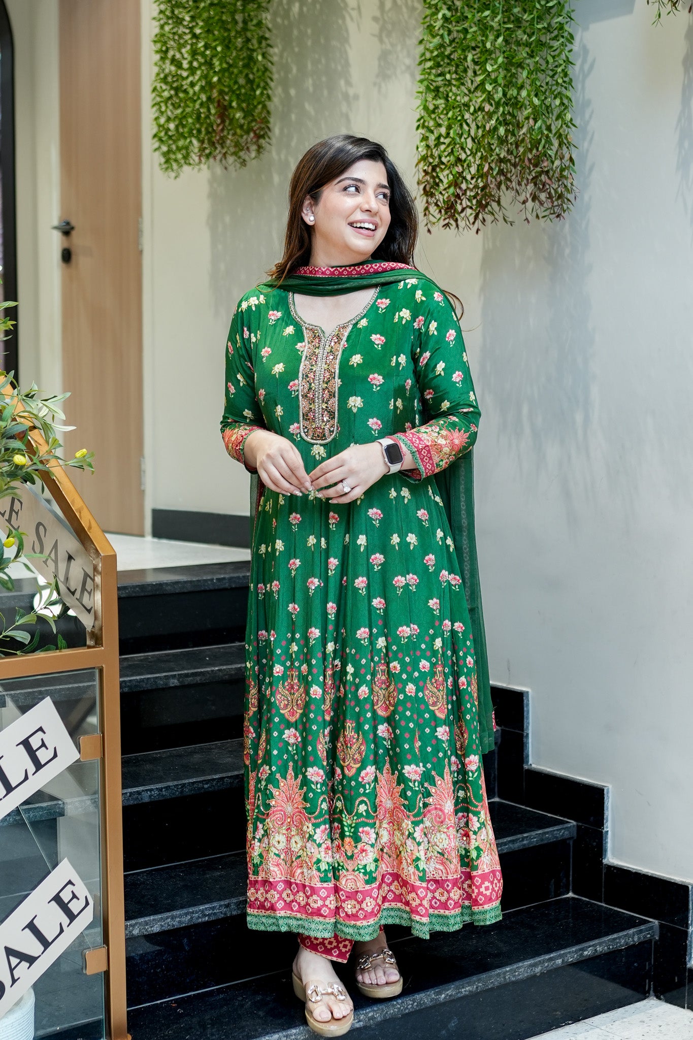 Suhana Digital Print Anarkali Suit Set