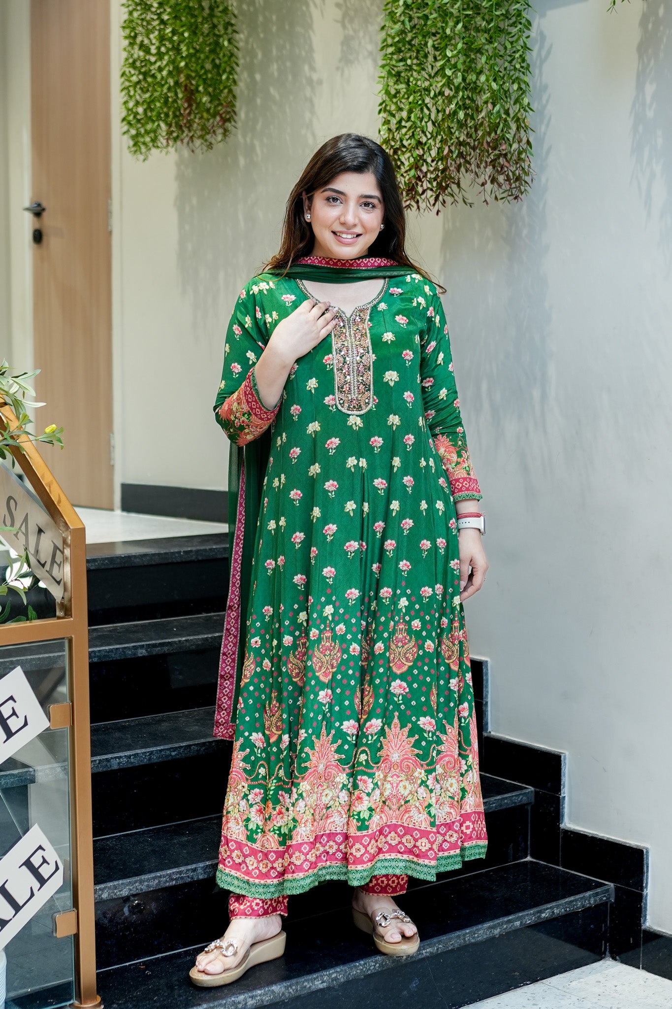 Suhana Digital Print Anarkali Suit Set