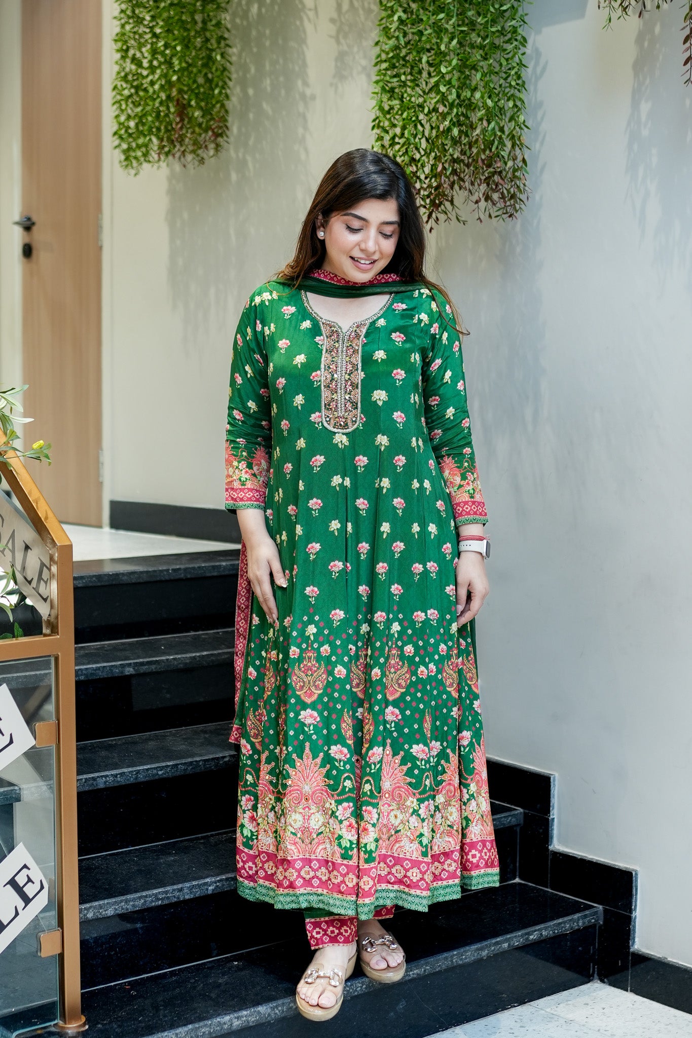 Suhana Digital Print Anarkali Suit Set