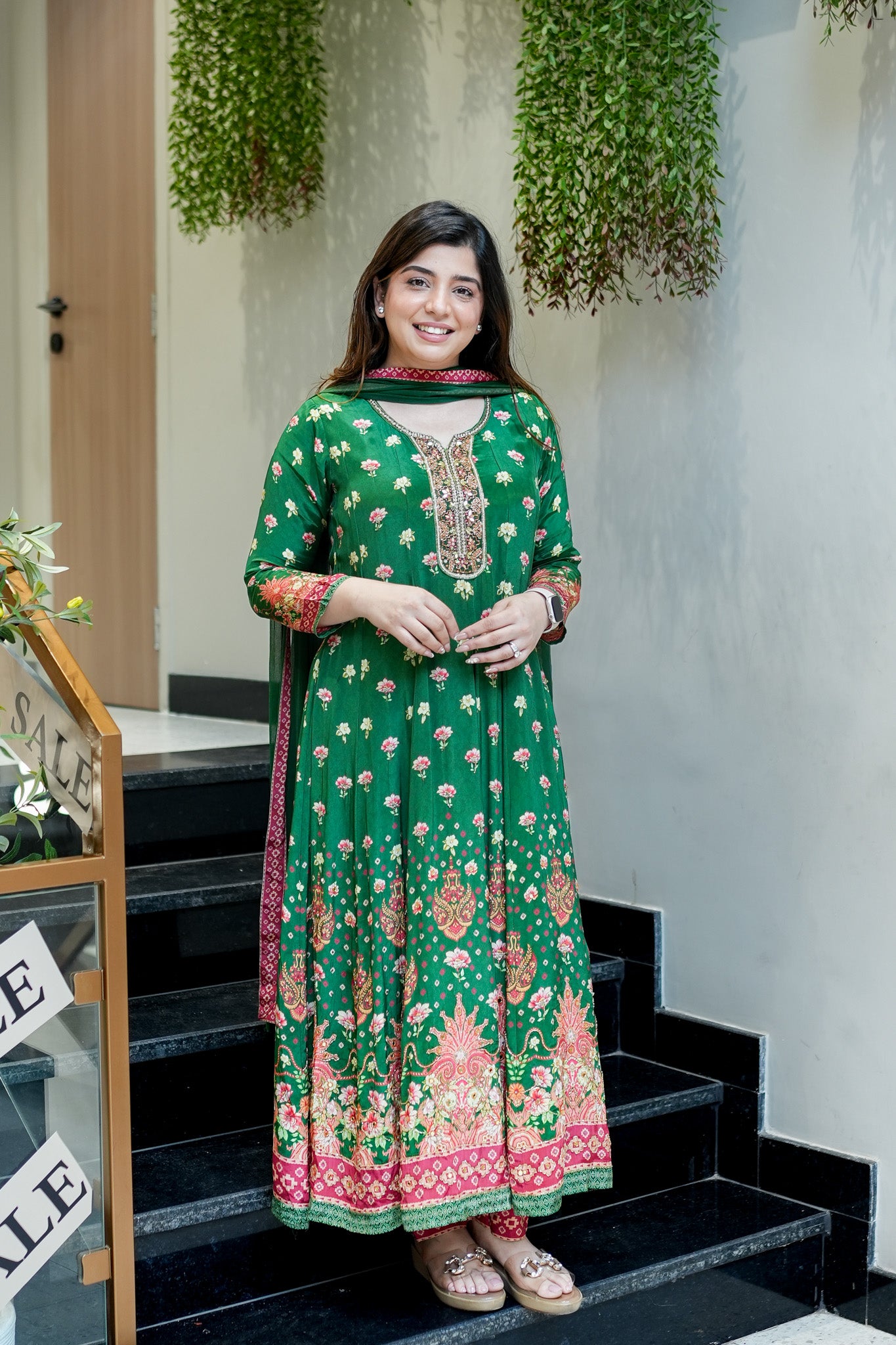 Suhana Digital Print Anarkali Suit Set