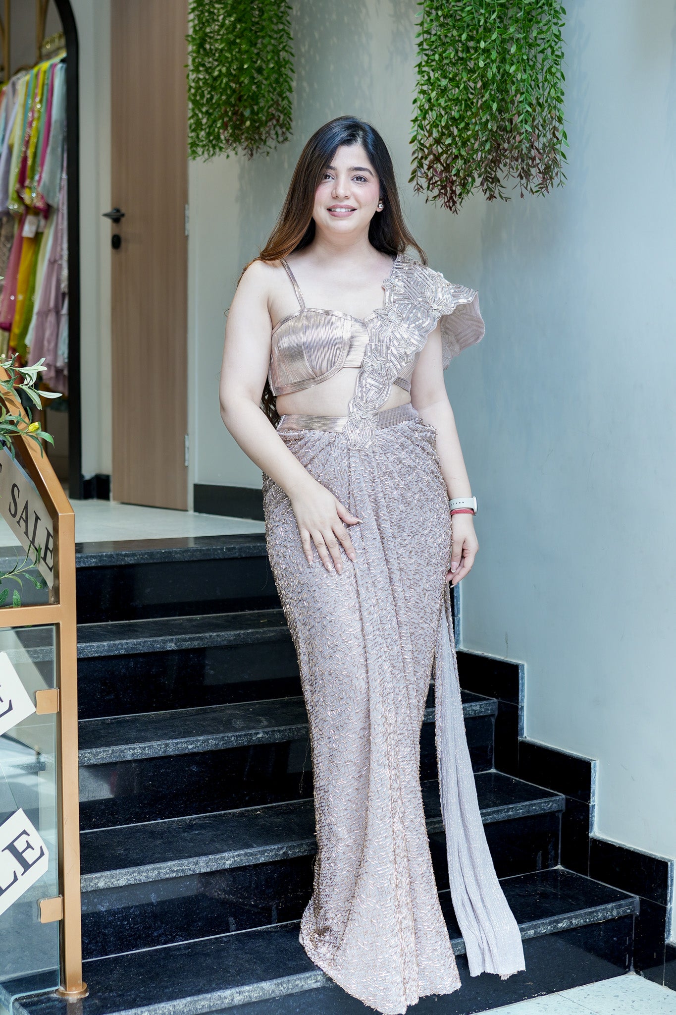 Simaya Embroidered Drape Saree