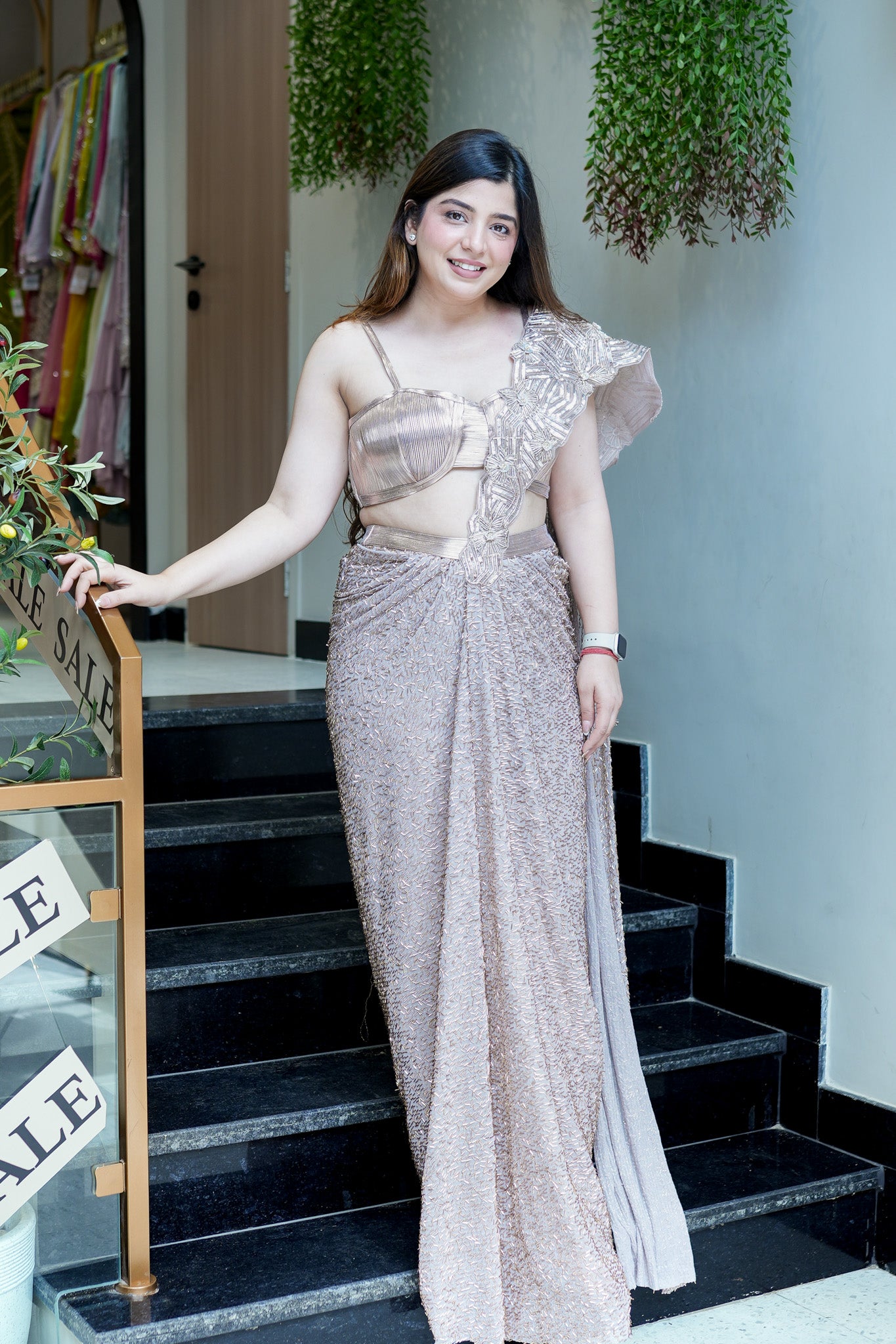 Simaya Embroidered Drape Saree