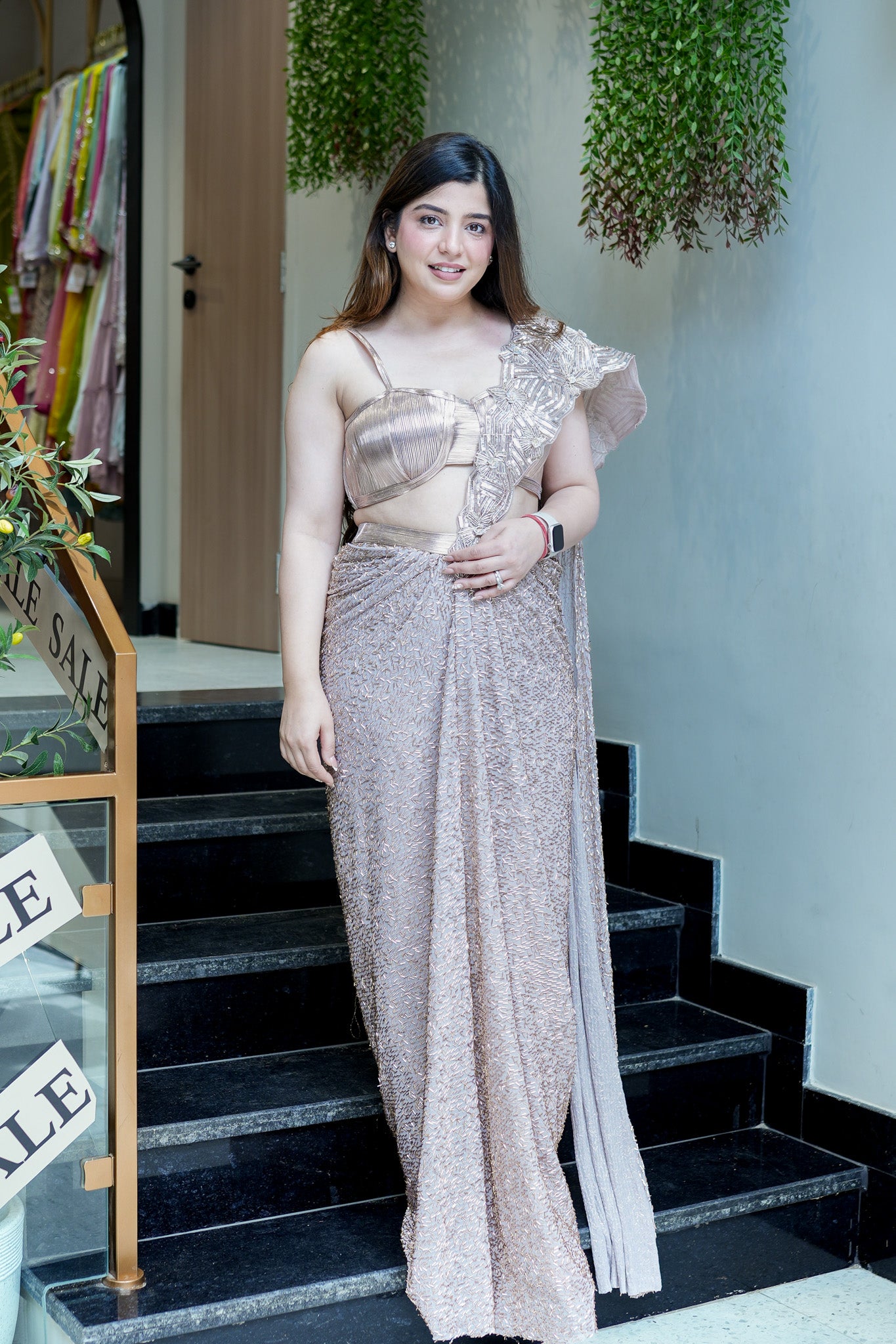 Simaya Embroidered Drape Saree