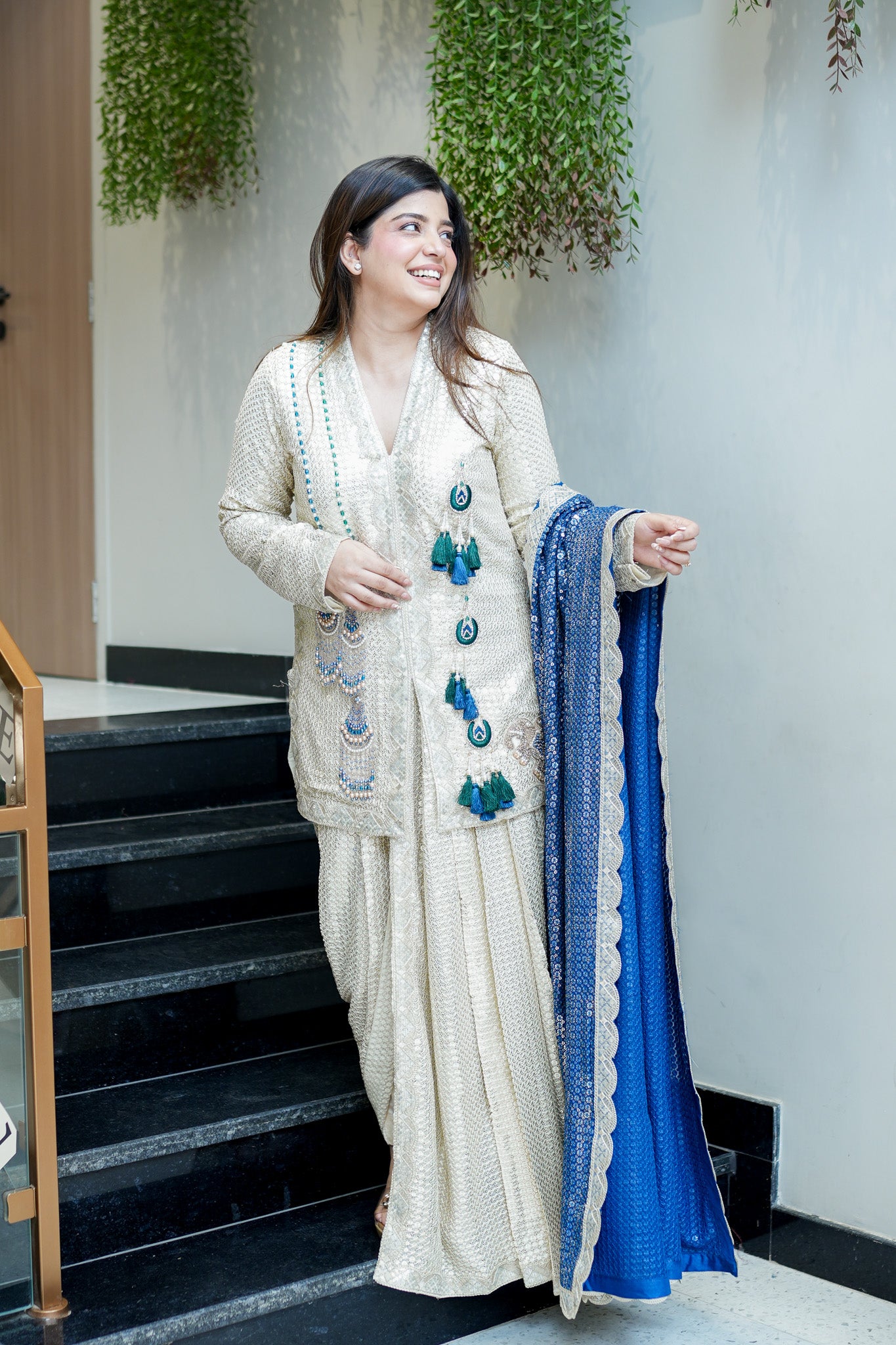 Aqsa Embroidred Luxe Suit Set