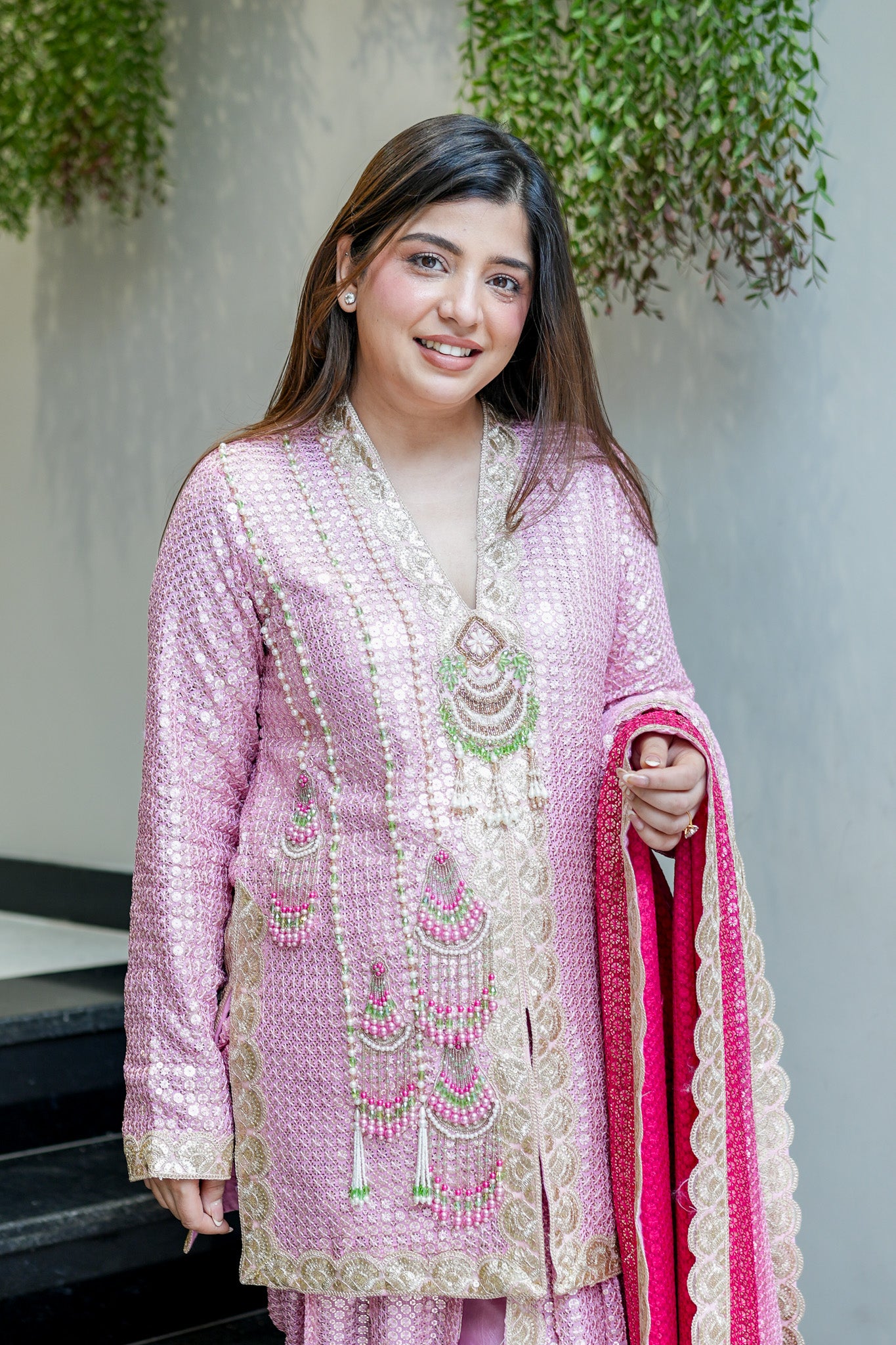 Aqsa Embroidred Luxe Suit Set