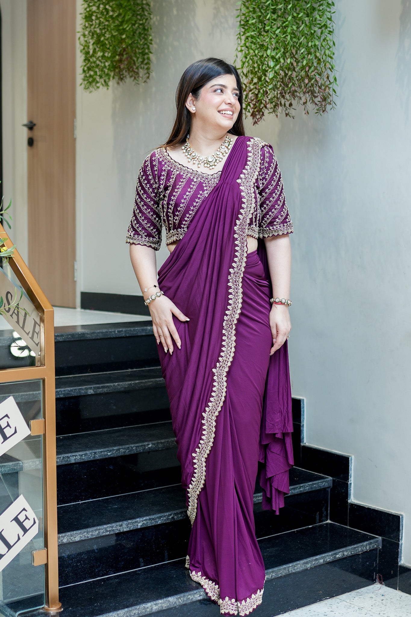 Kanak Hand Embroidered Drape Saree