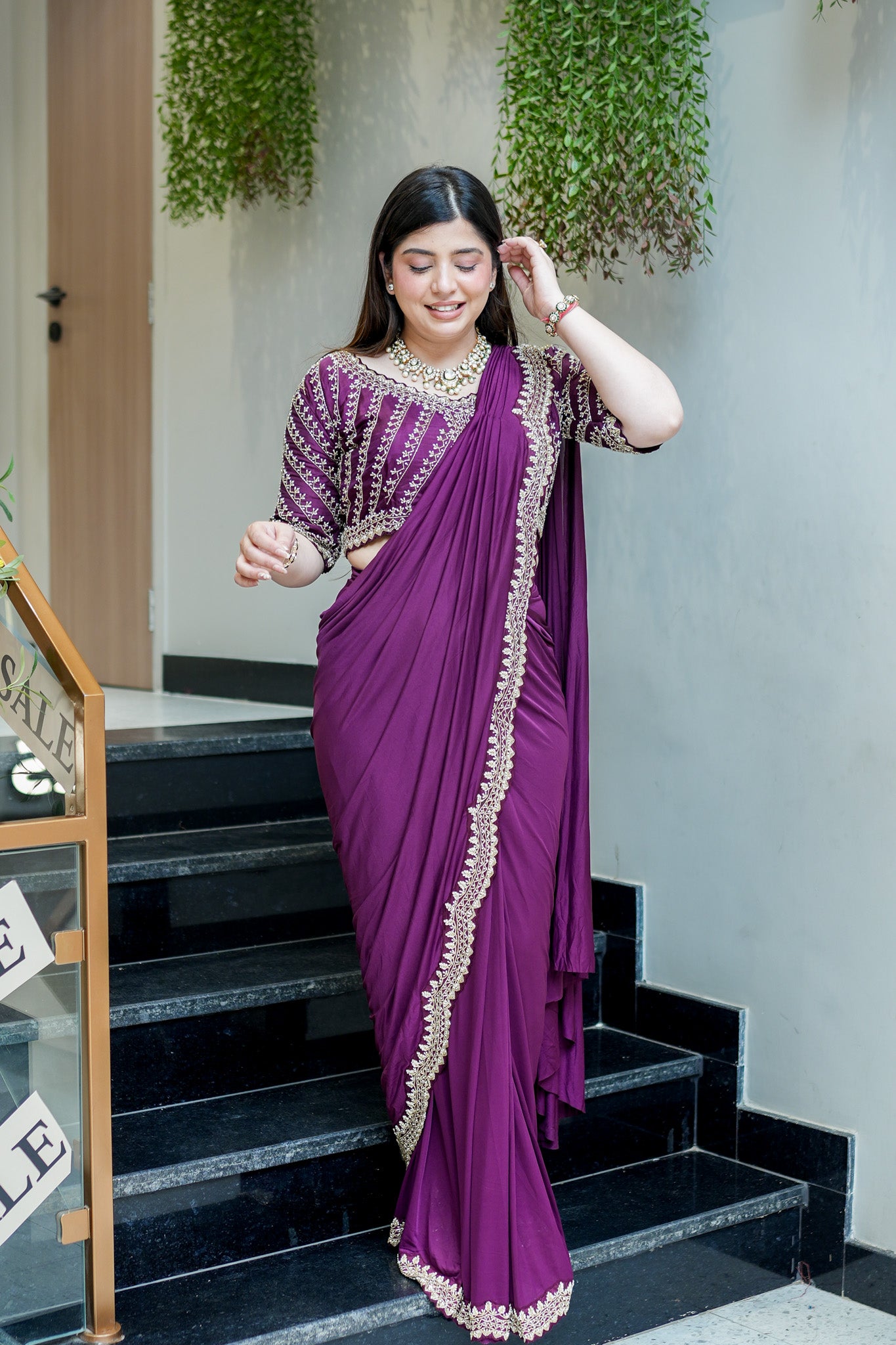 Kanak Hand Embroidered Drape Saree
