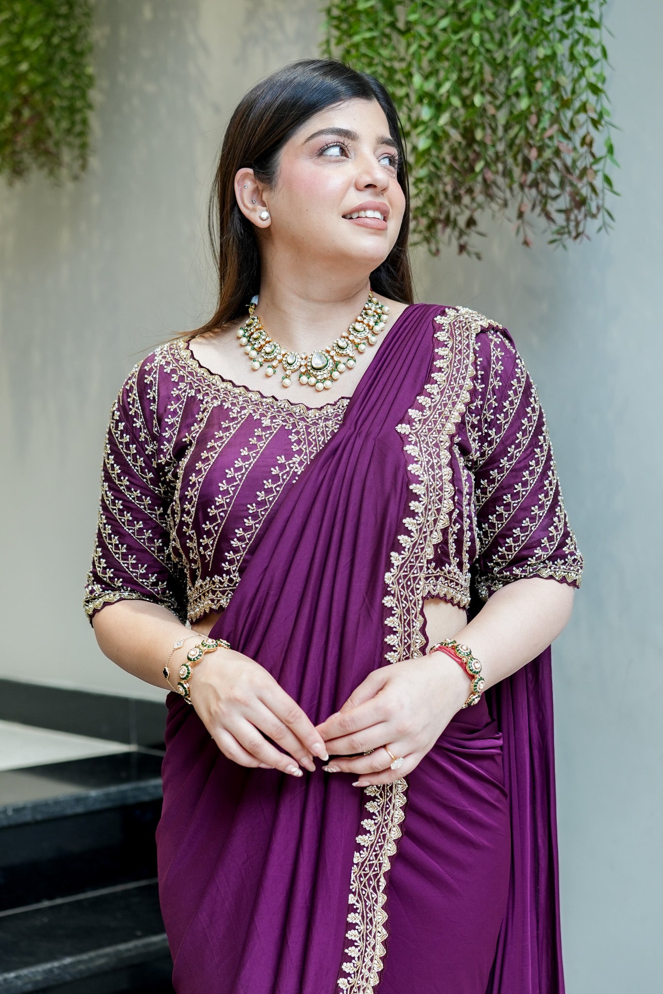 Kanak Hand Embroidered Drape Saree