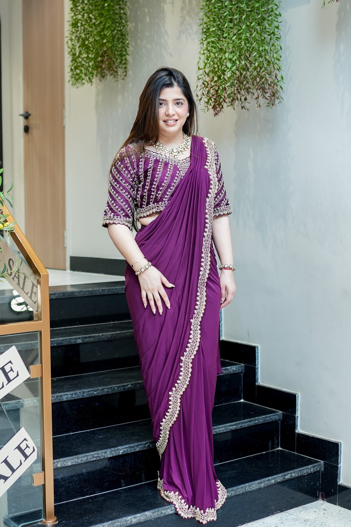 Kanak Hand Embroidered Drape Saree