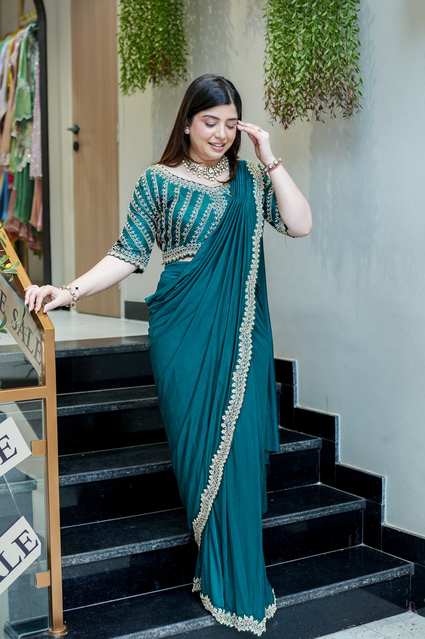 Kanak Hand Embroidered Drape Saree
