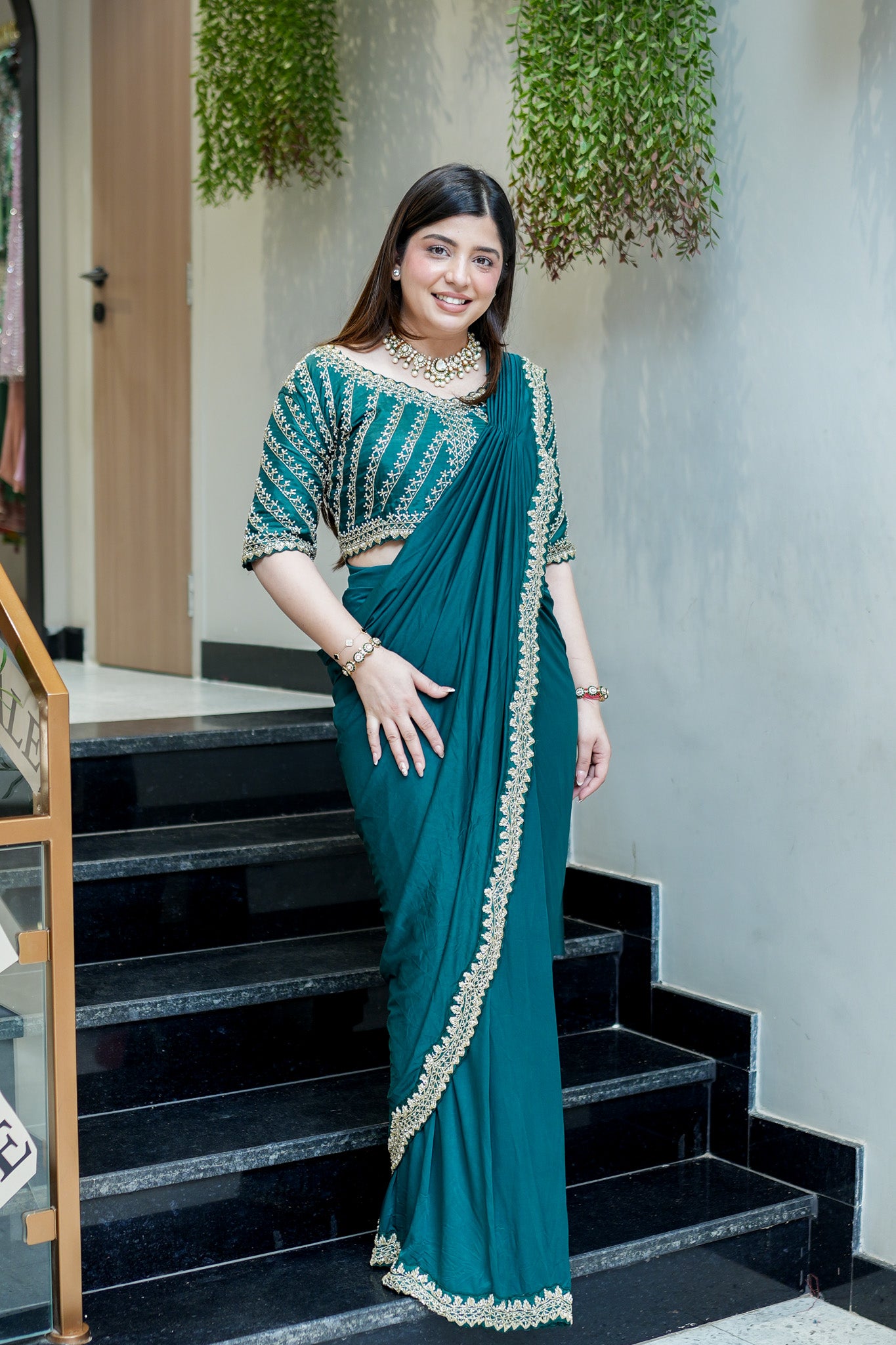 Kanak Hand Embroidered Drape Saree