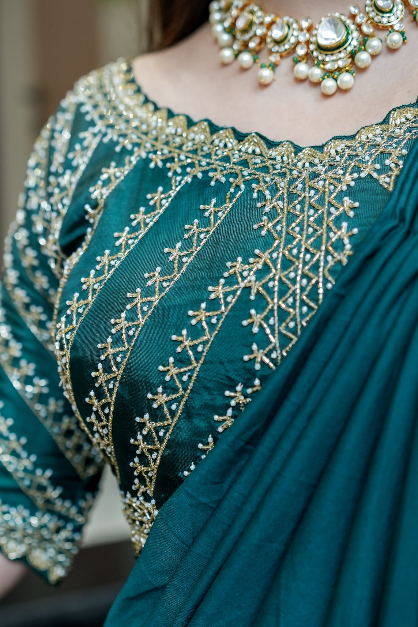 Kanak Hand Embroidered Drape Saree