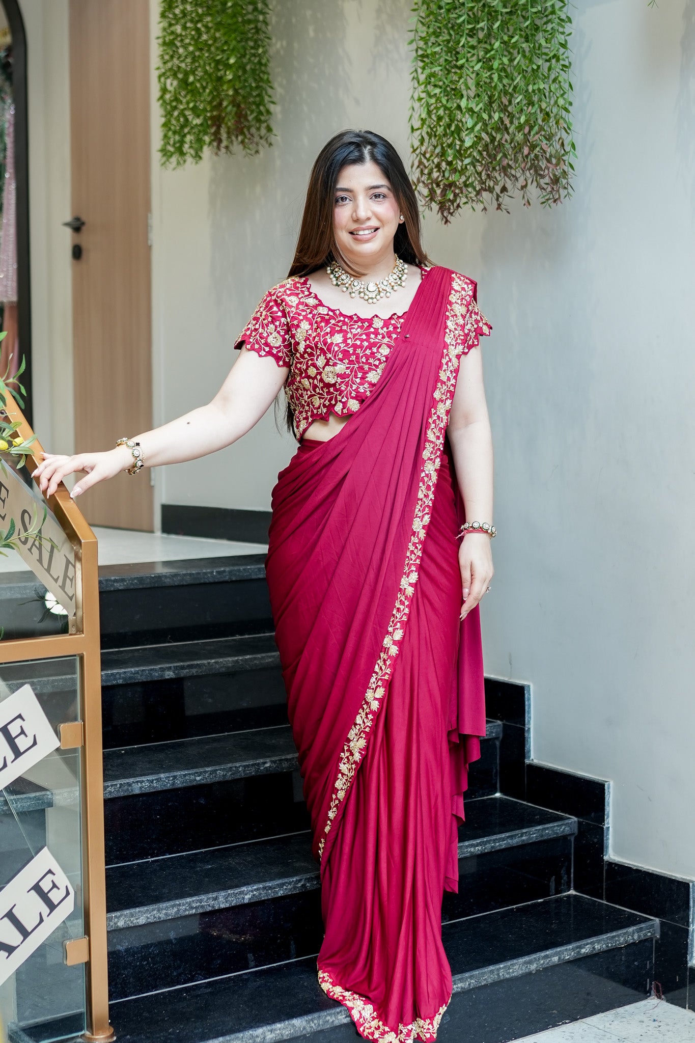 Kanak Hand Embroidered Drape Saree