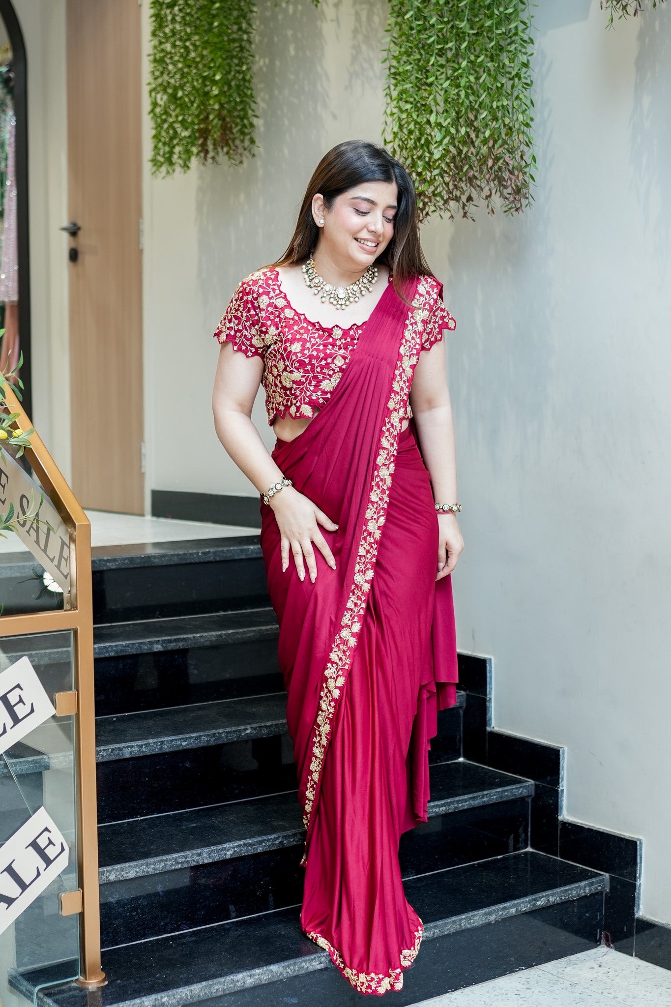 Kanak Hand Embroidered Drape Saree