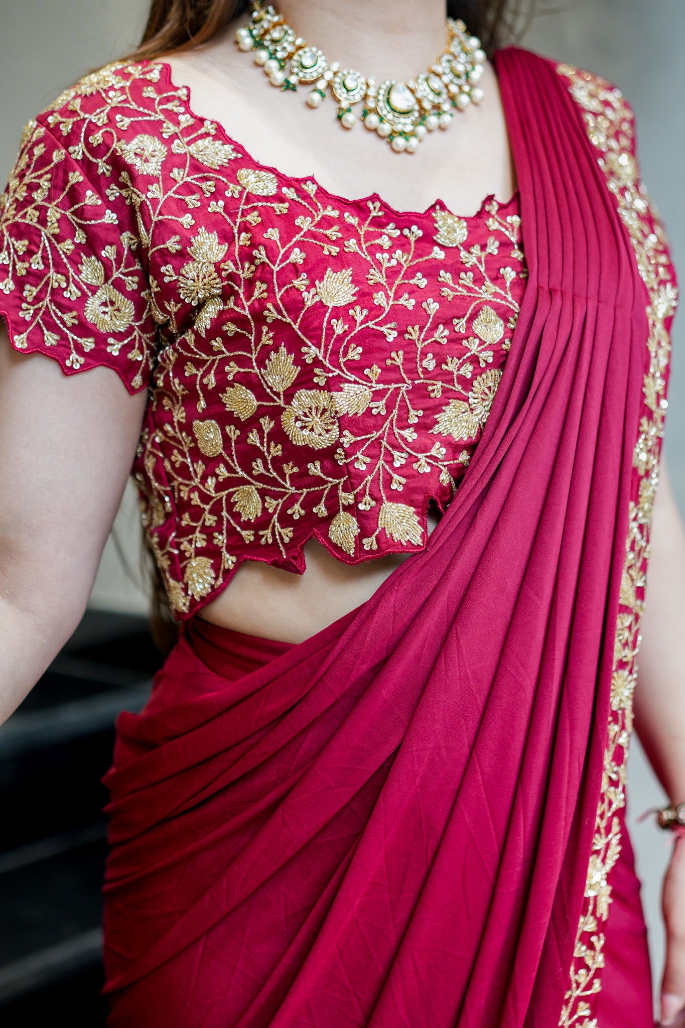 Kanak Hand Embroidered Drape Saree