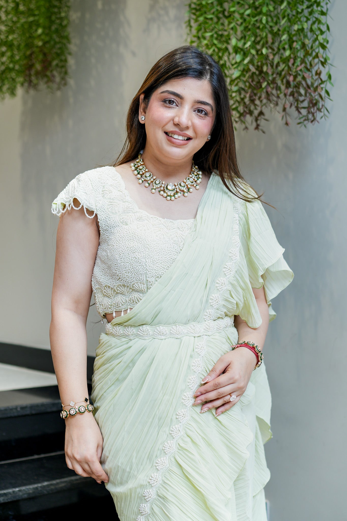 Reyana Hand Embroidered Drape Saree