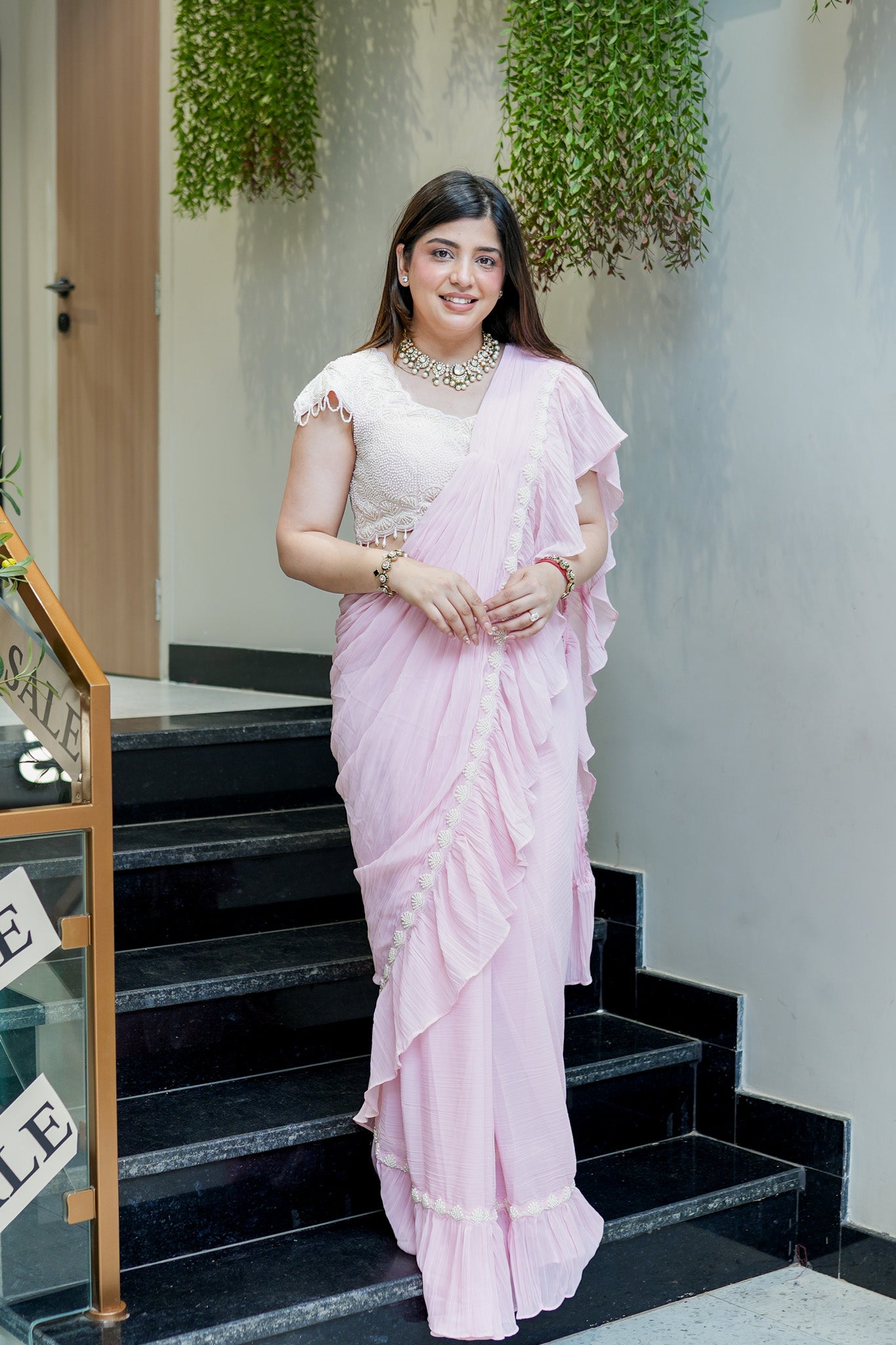 Reyana Hand Embroidered Drape Saree