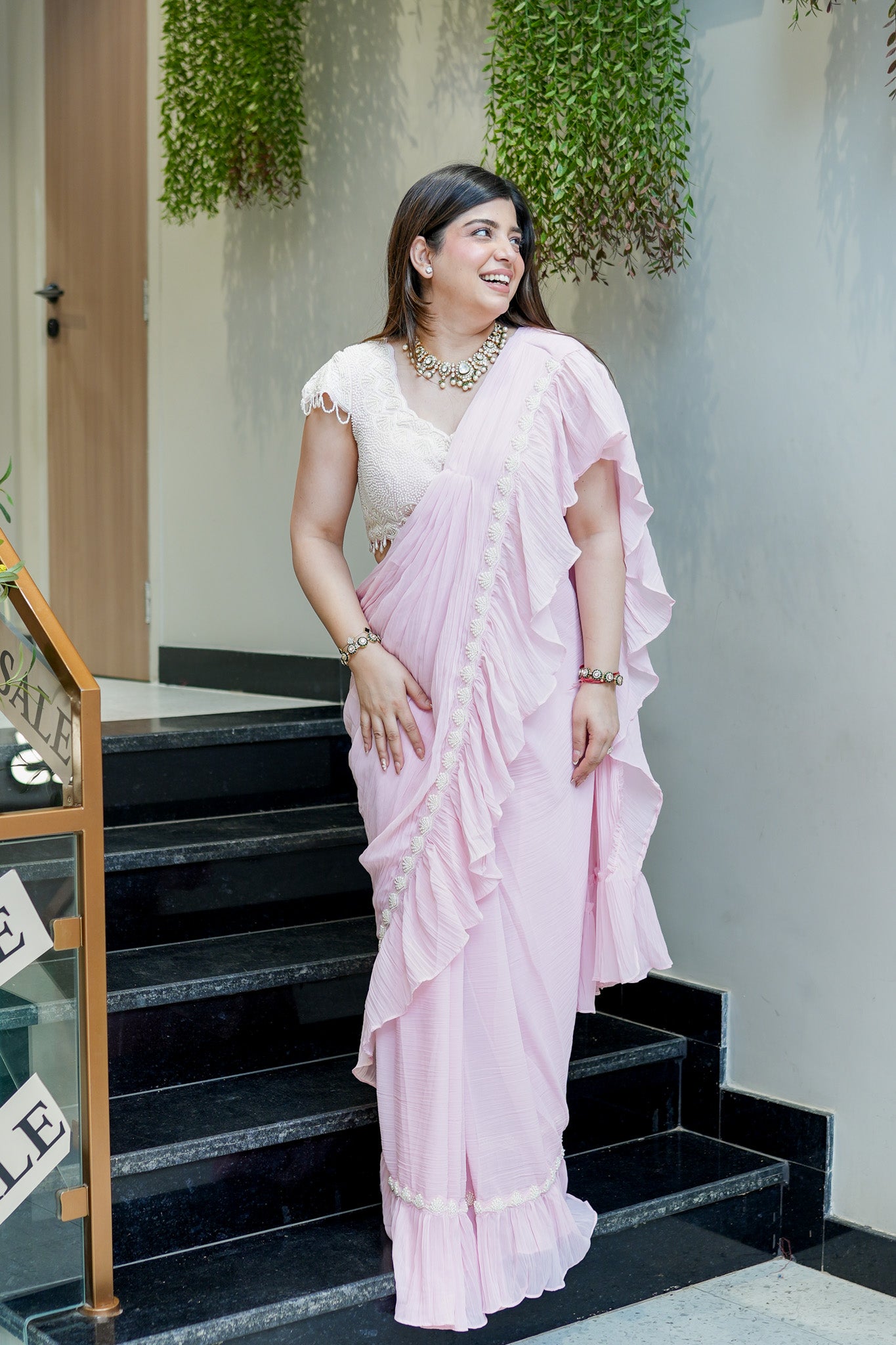 Reyana Hand Embroidered Drape Saree