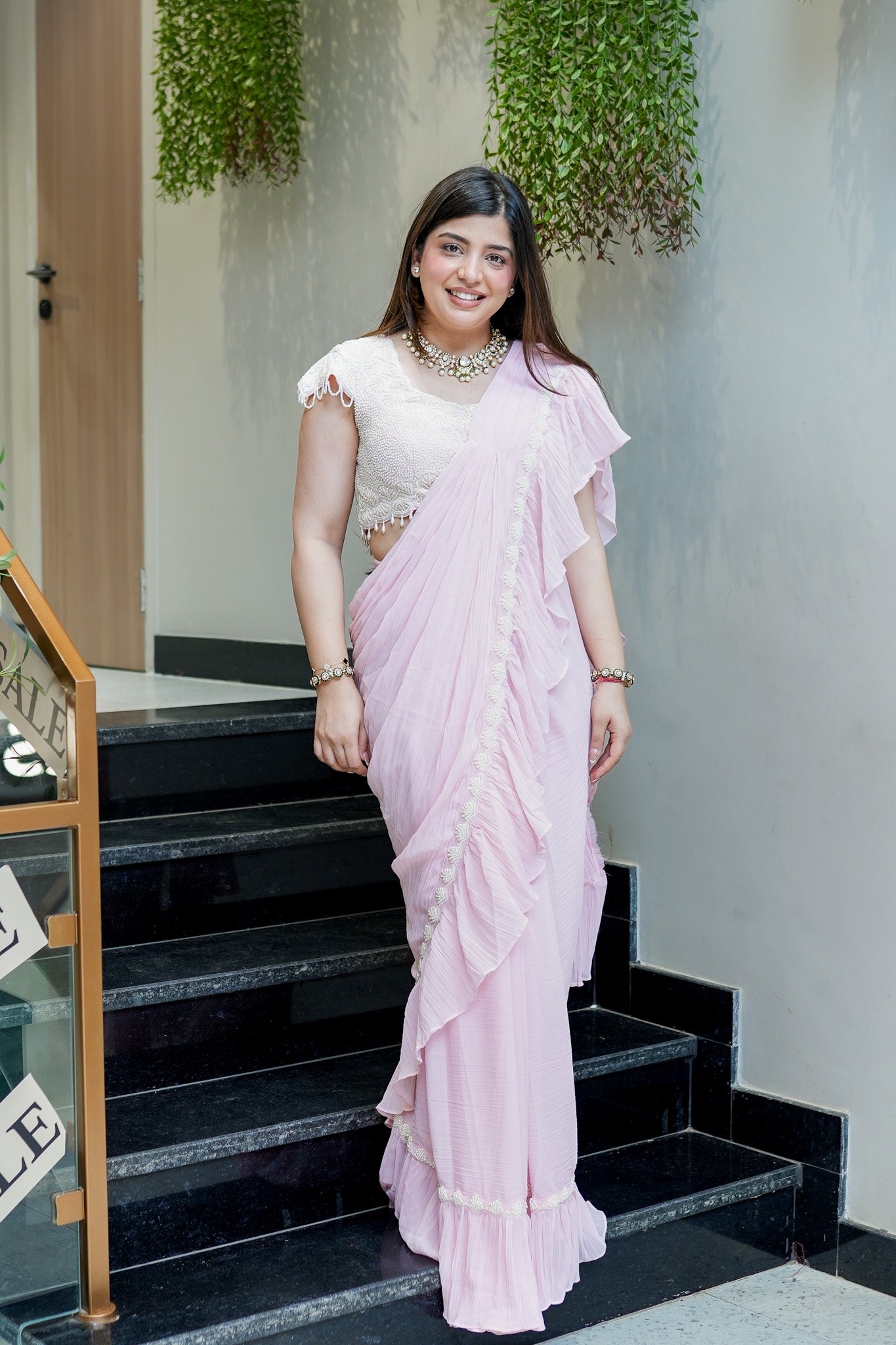 Reyana Hand Embroidered Drape Saree