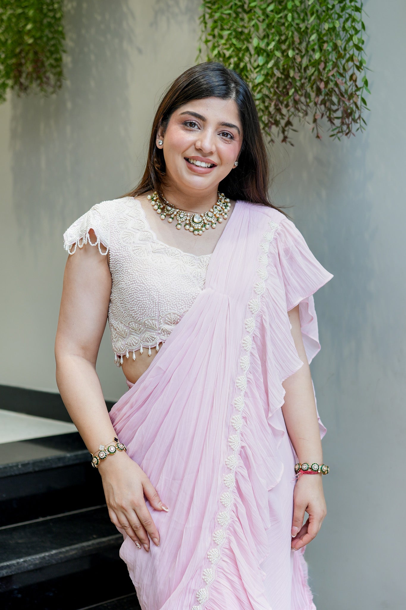 Reyana Hand Embroidered Drape Saree