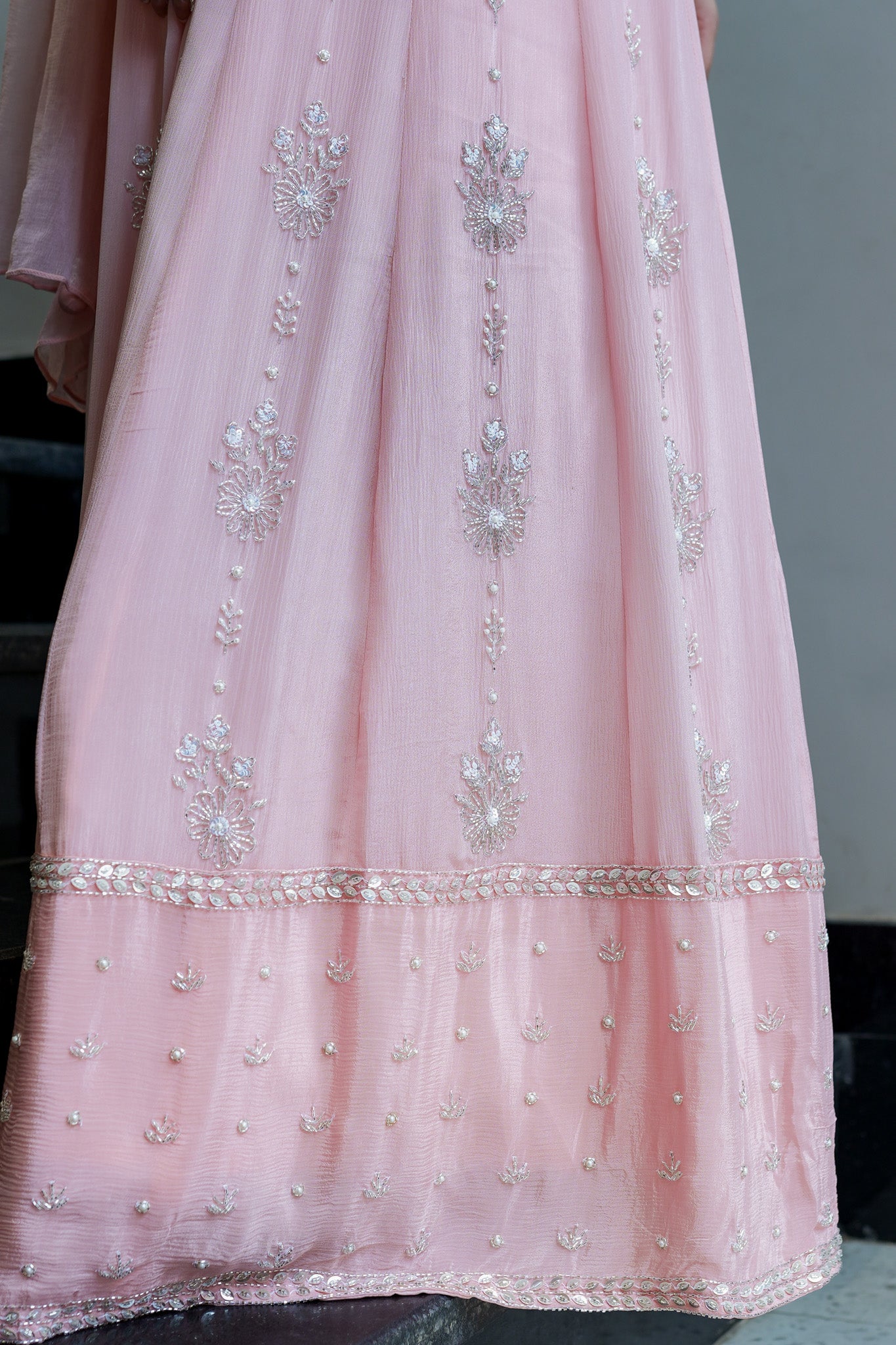 Afsana Pink Embroidered Anarkali