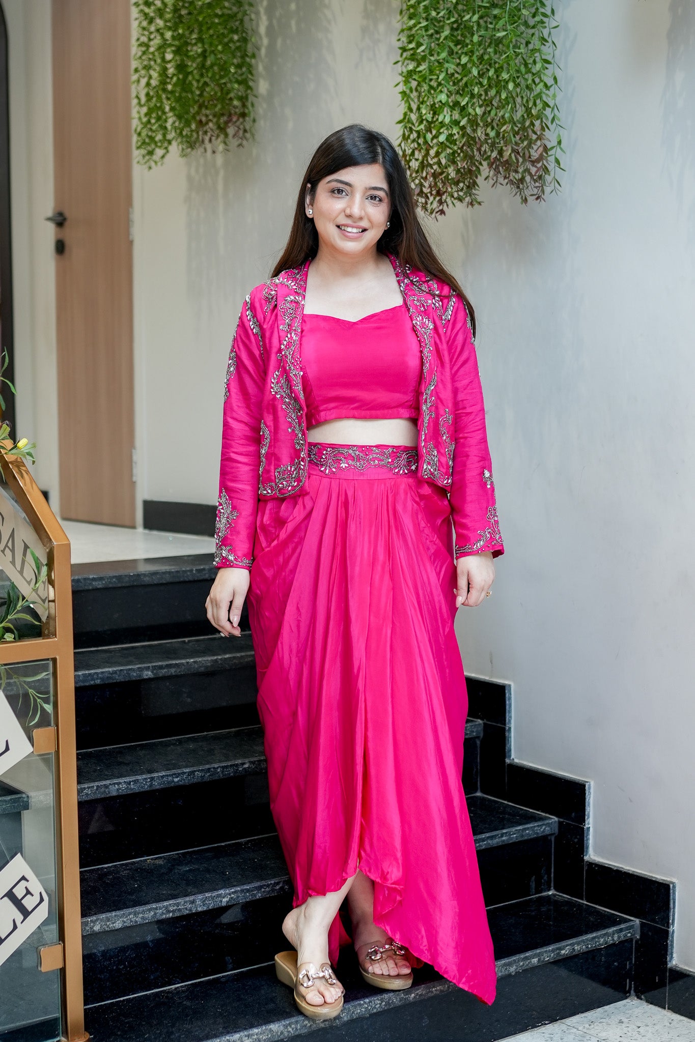 Sarini Embroidered Three Piece Set
