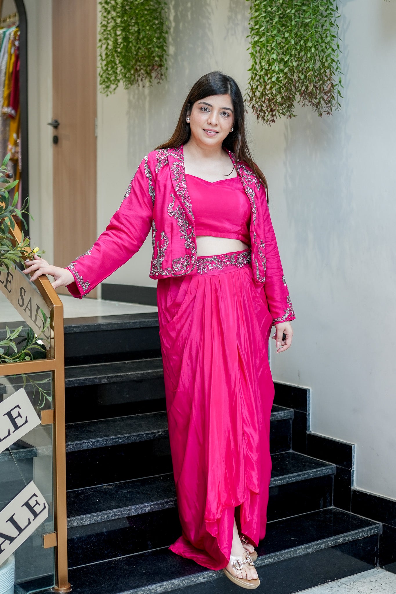 Sarini Embroidered Three Piece Set