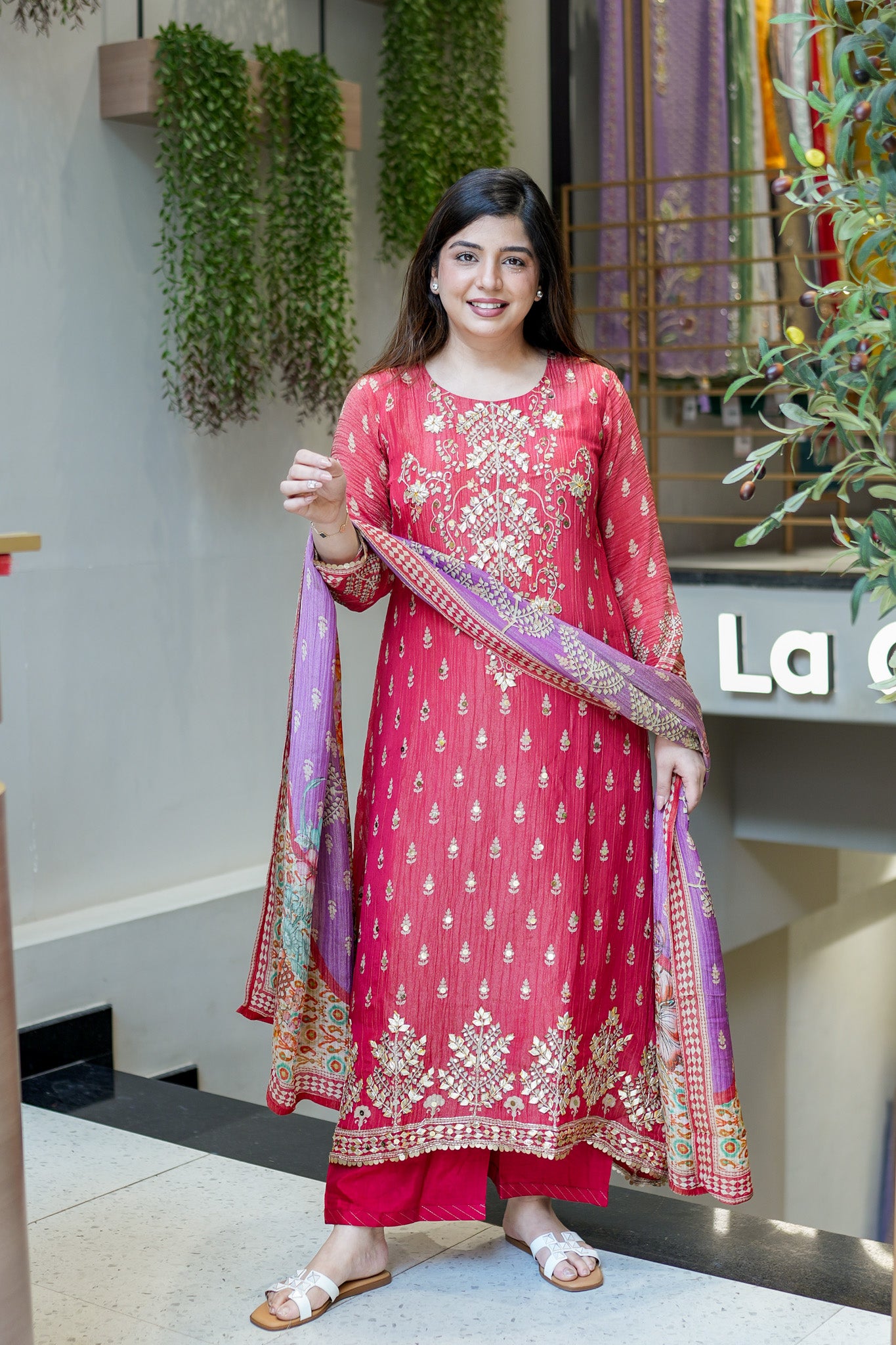 Lavani Gotta Detailing A Line Suit Set