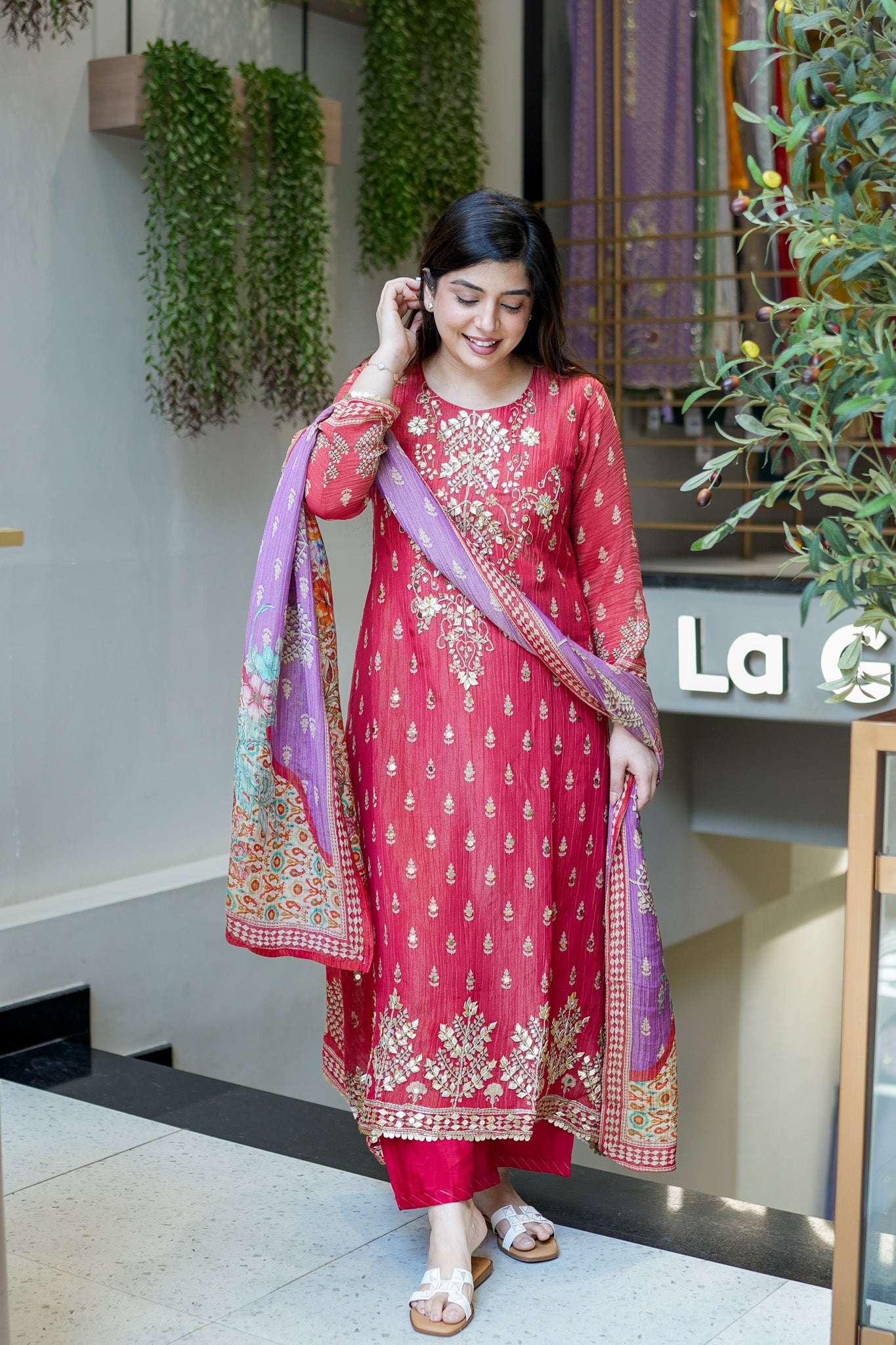 Lavani Gotta Detailing A Line Suit Set