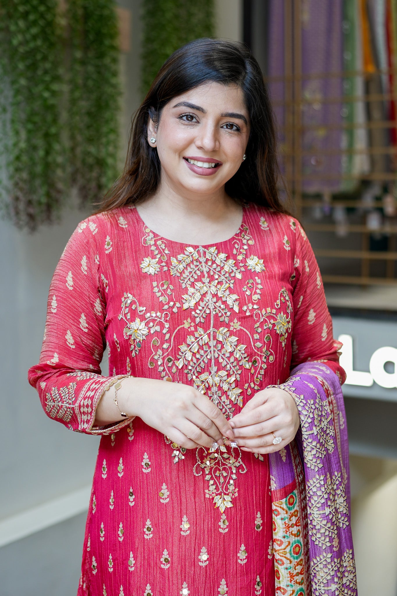 Lavani Gotta Detailing A Line Suit Set