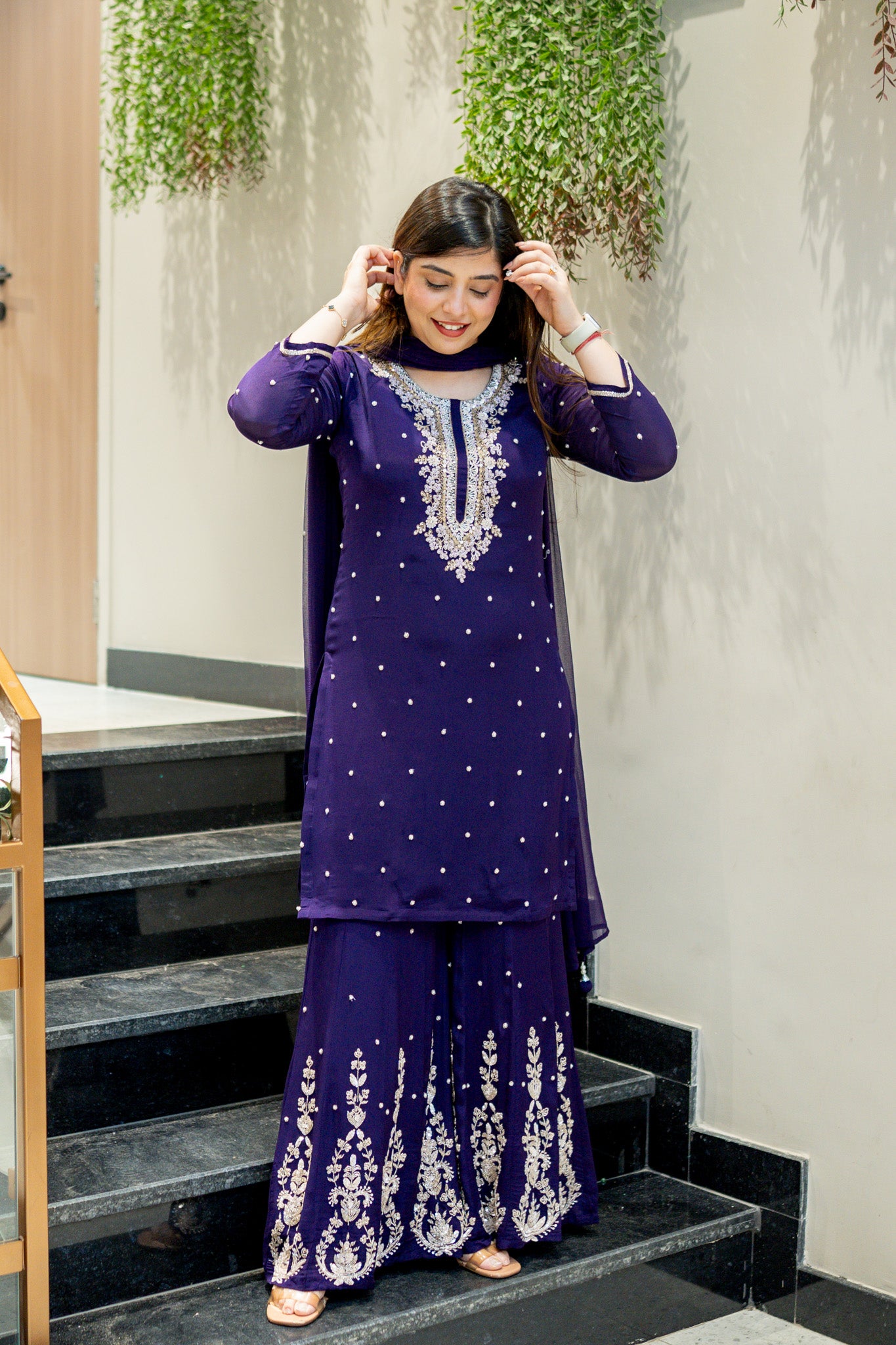 Keesha Hand Embroidered Suit Set