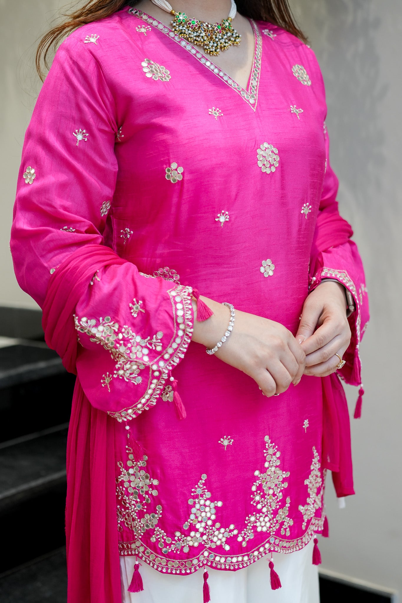 Danya Embroidered Garara Suit Set
