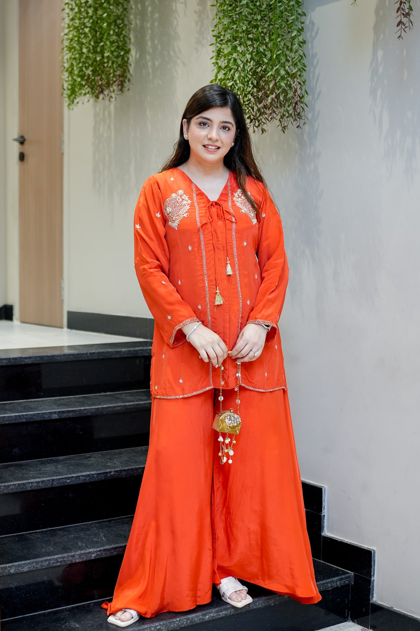 Farida Embroidered Co ord Set