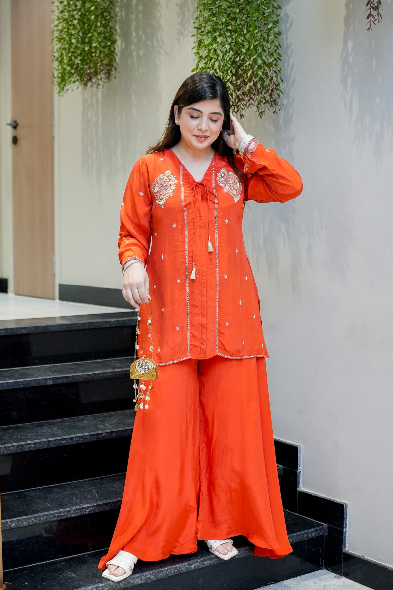 Farida Embroidered Co ord Set