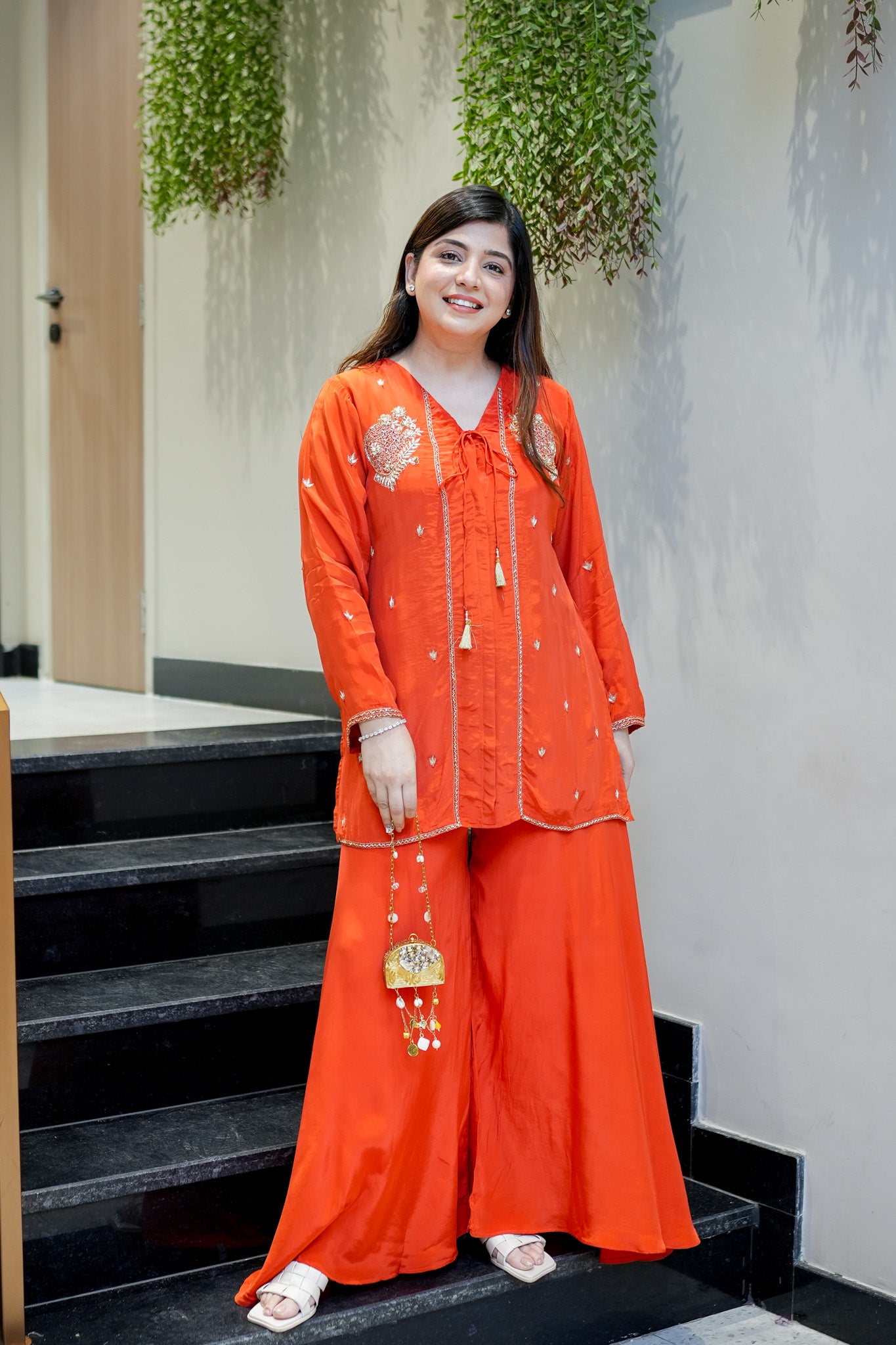 Farida Embroidered Co ord Set