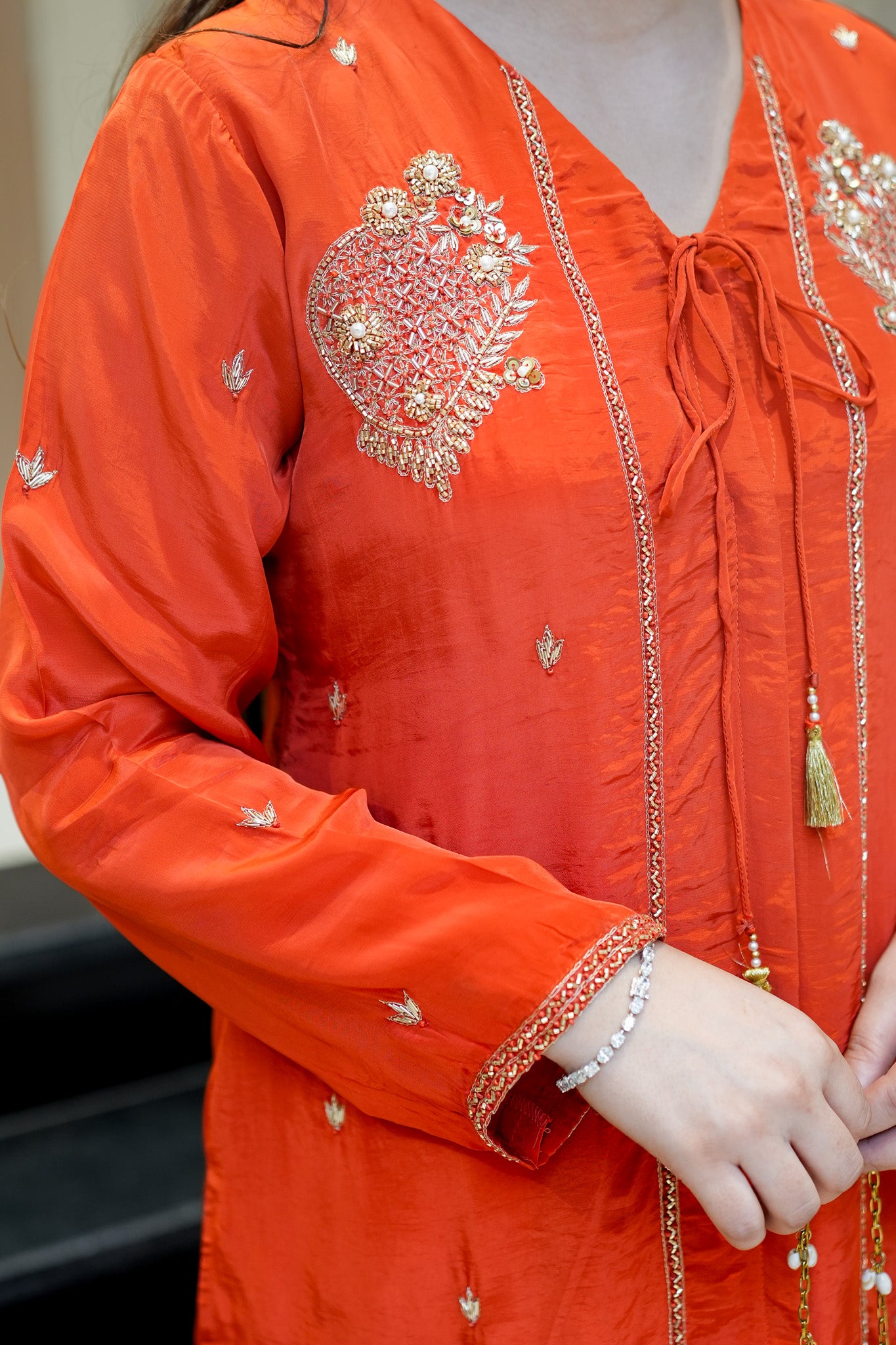 Farida Embroidered Co ord Set