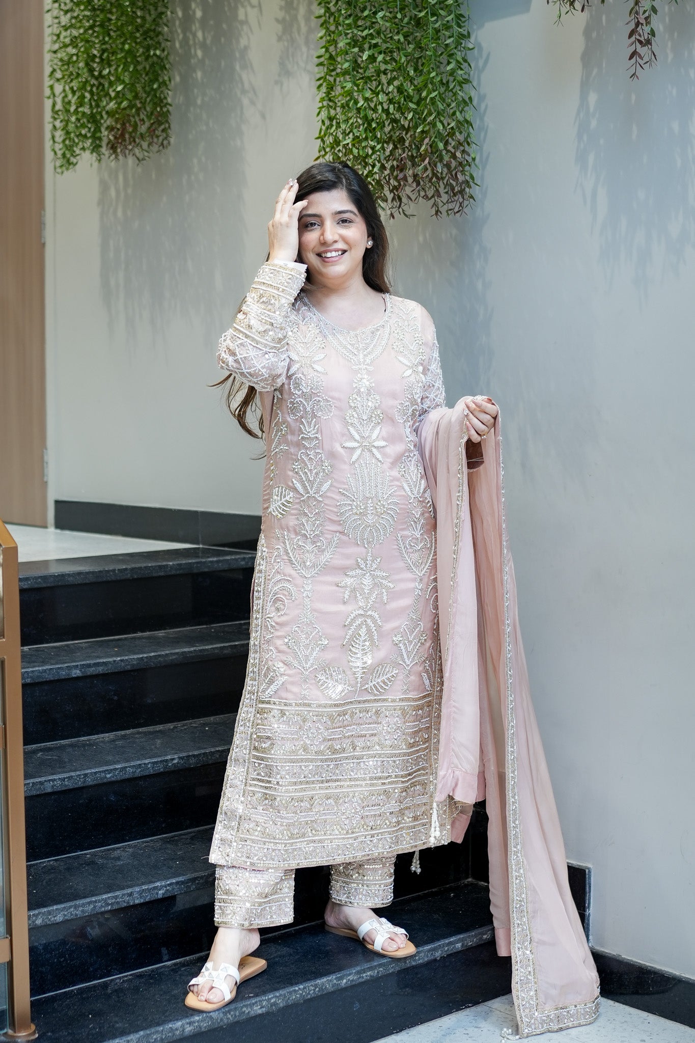 Revati Hand Embroidered Suit Set