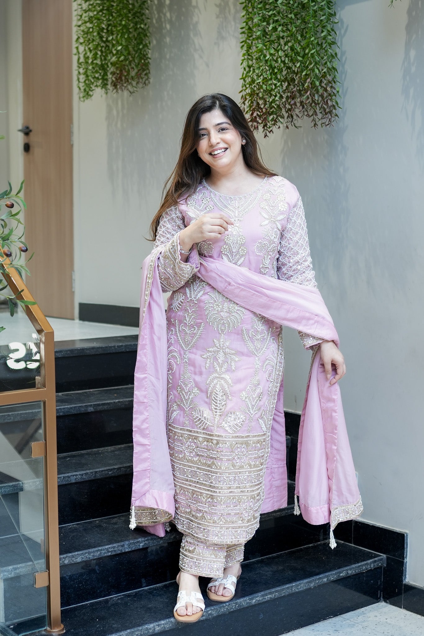 Revati Hand Embroidered Suit Set