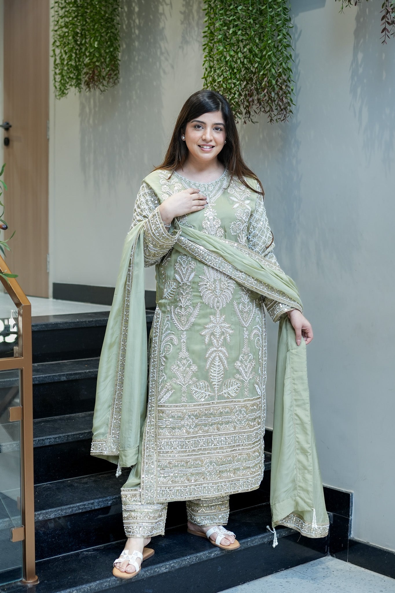 Revati Hand Embroidered Suit Set