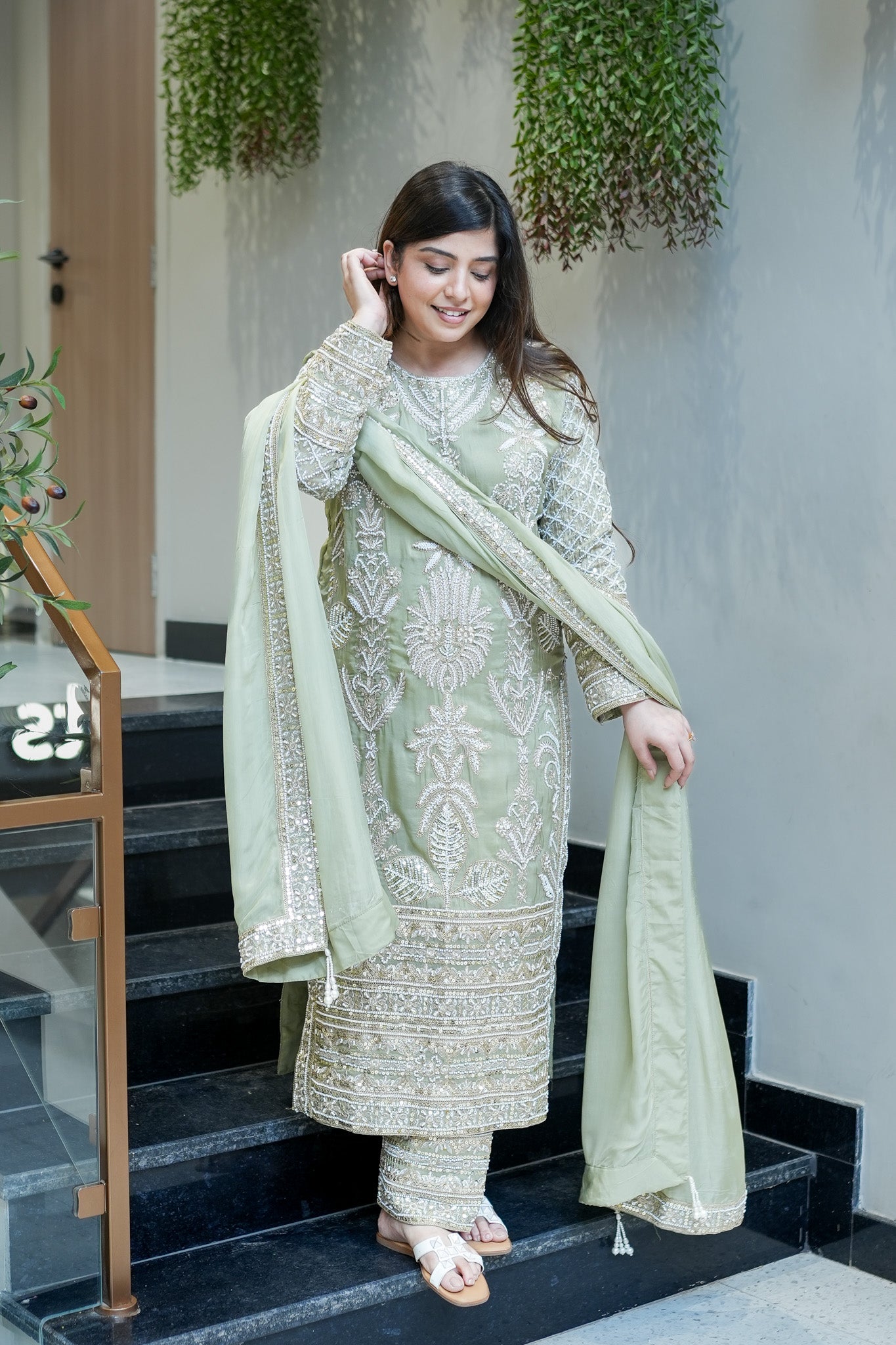 Revati Hand Embroidered Suit Set