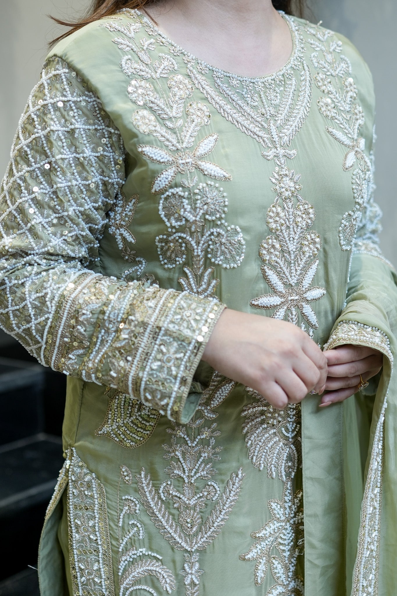 Revati Hand Embroidered Suit Set