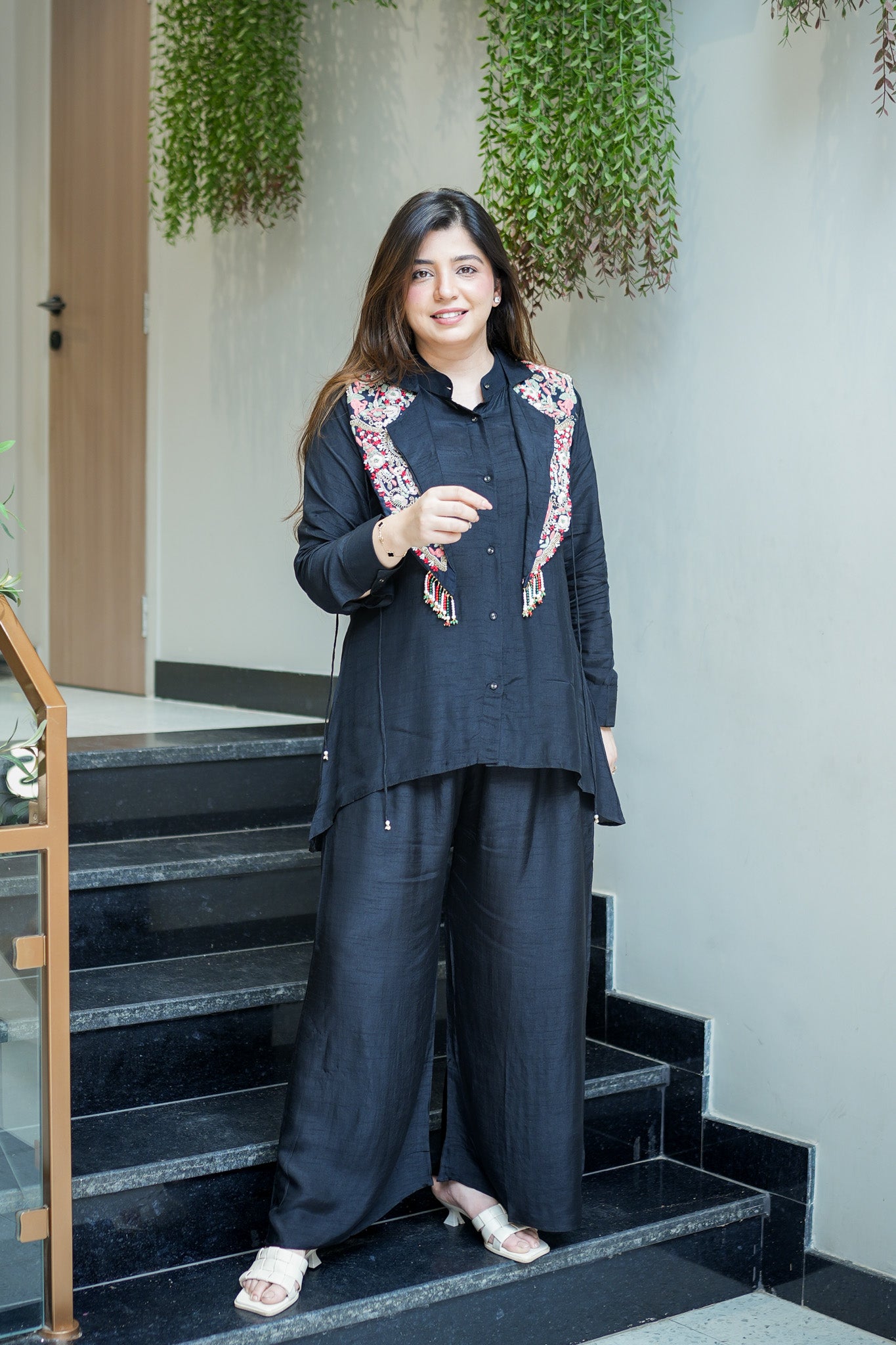 Raya Hand Embroidered Co ord Set