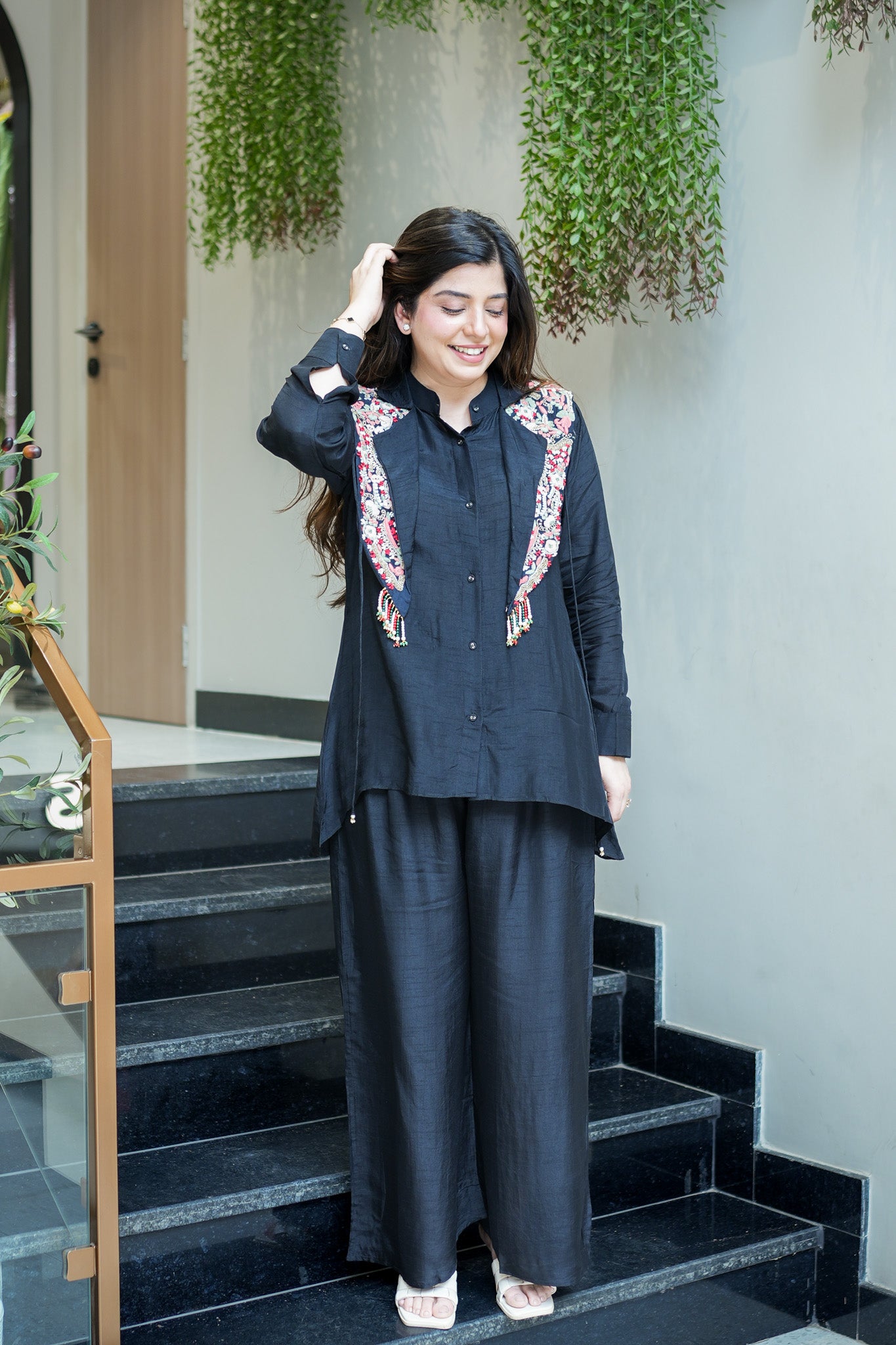 Raya Hand Embroidered Co ord Set