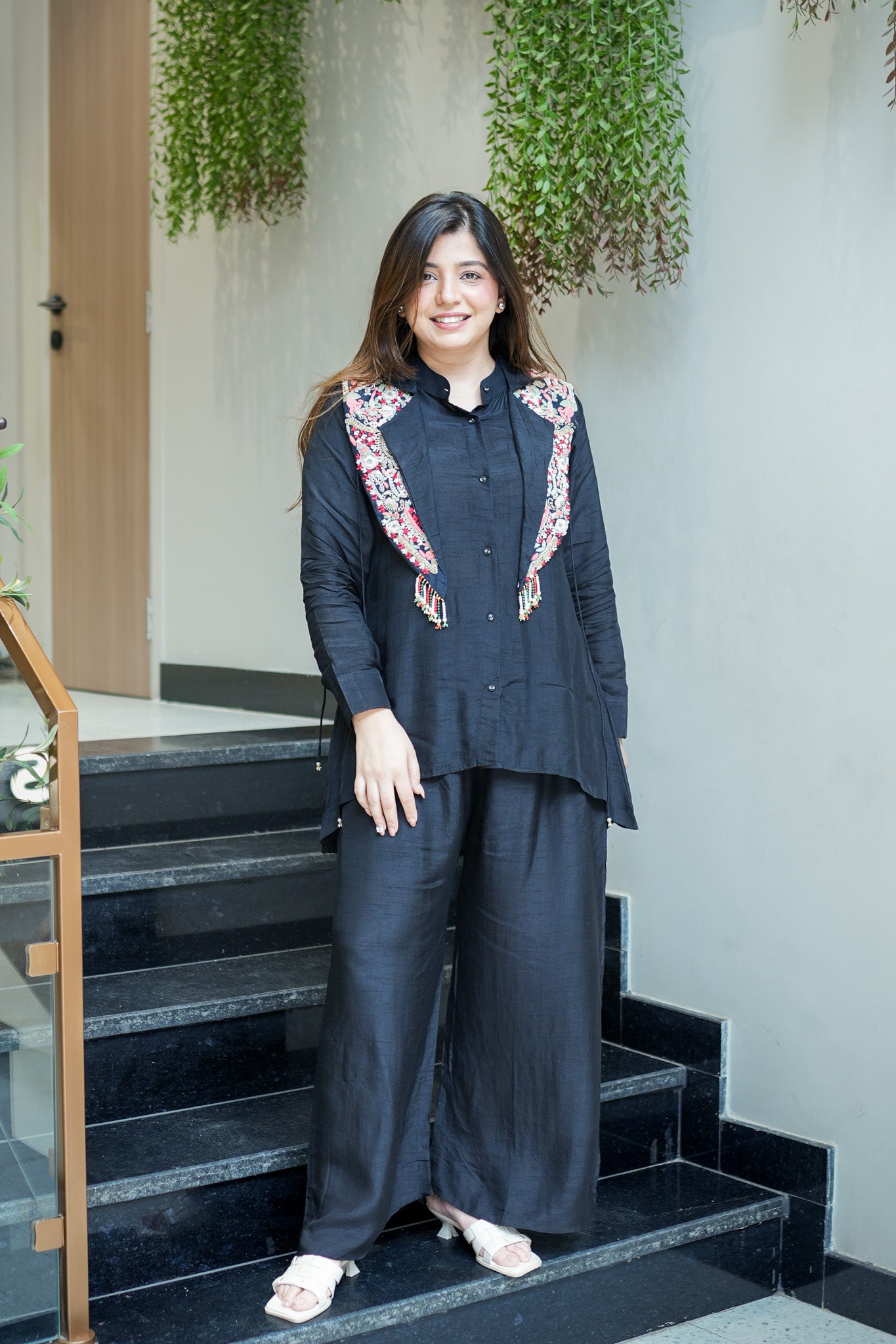 Raya Hand Embroidered Co ord Set