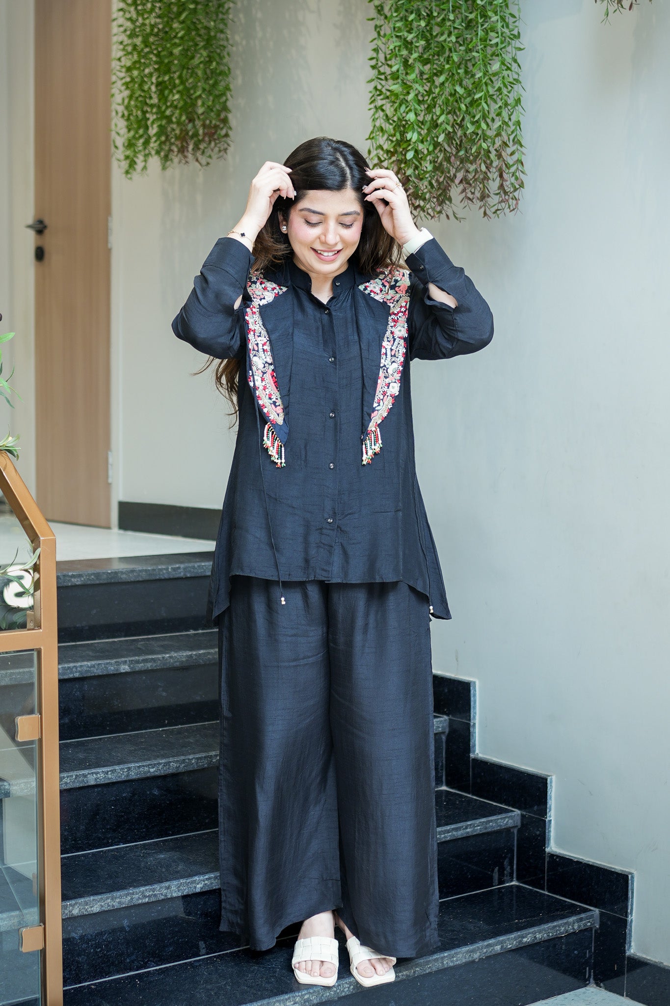 Raya Hand Embroidered Co ord Set