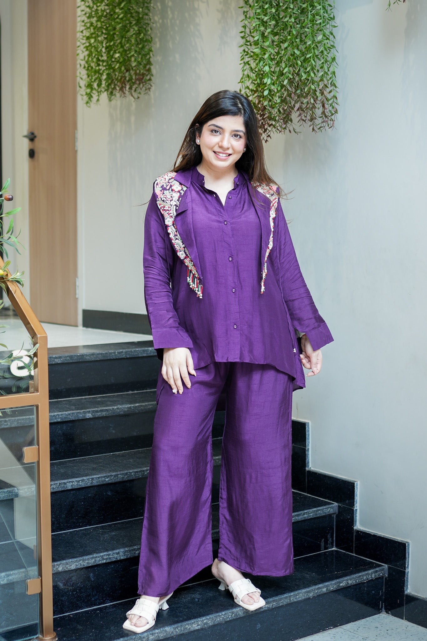 Raya Hand Embroidered Co ord Set