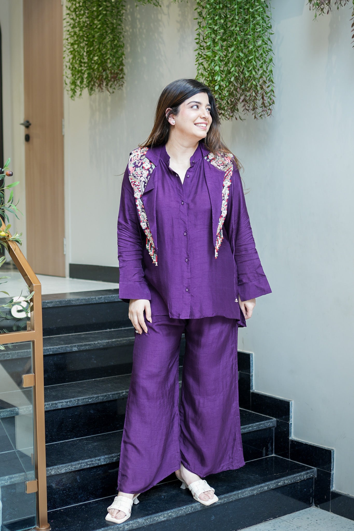 Raya Hand Embroidered Co ord Set