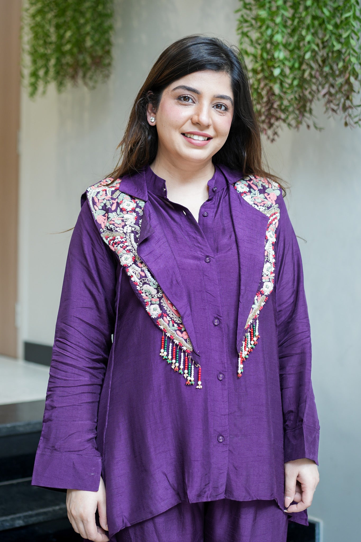 Raya Hand Embroidered Co ord Set