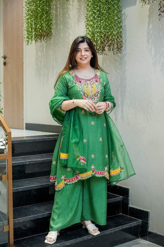 Tivra Hand Embroidered Suit Set