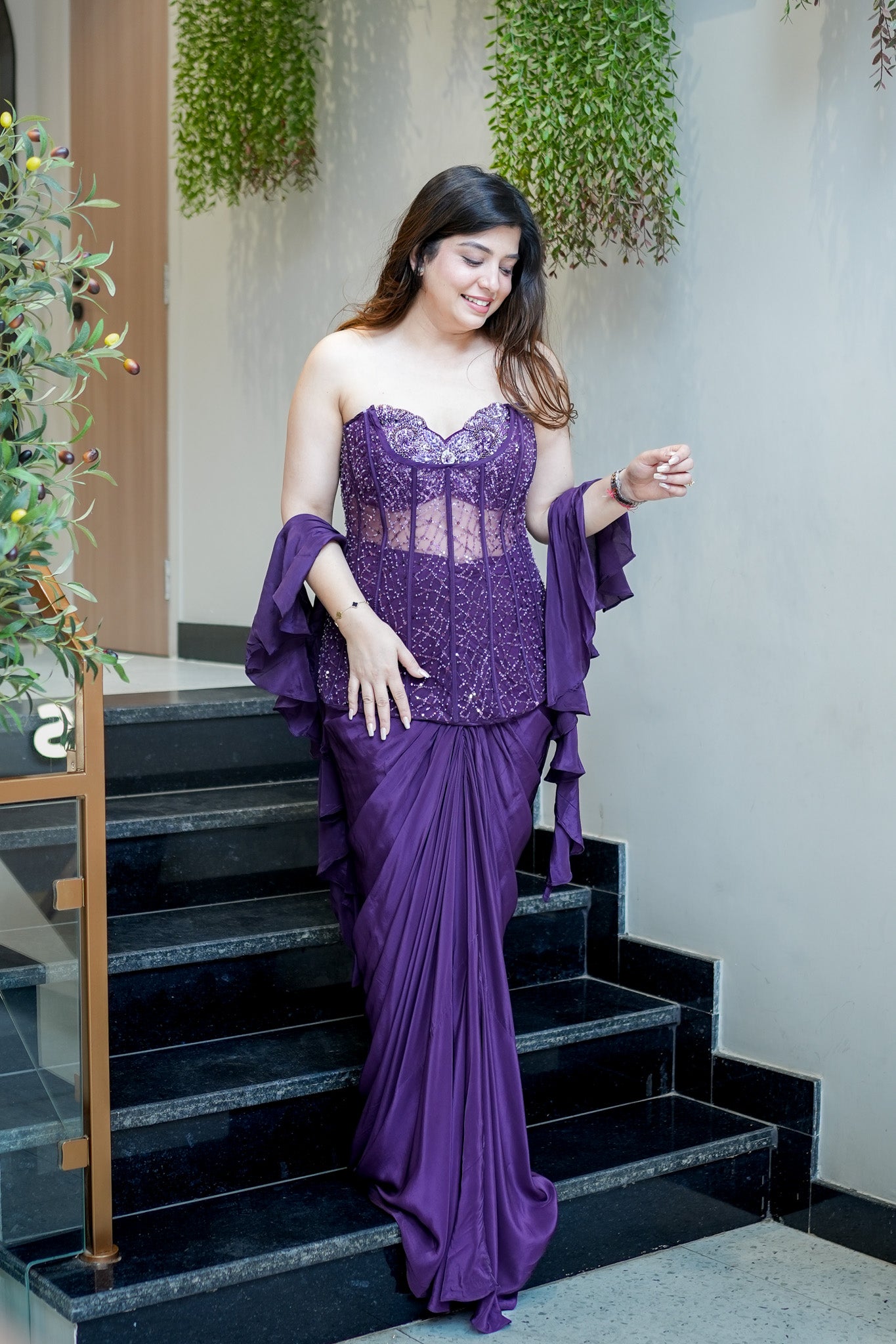 Fiza Embroidered Indowestern Outfit